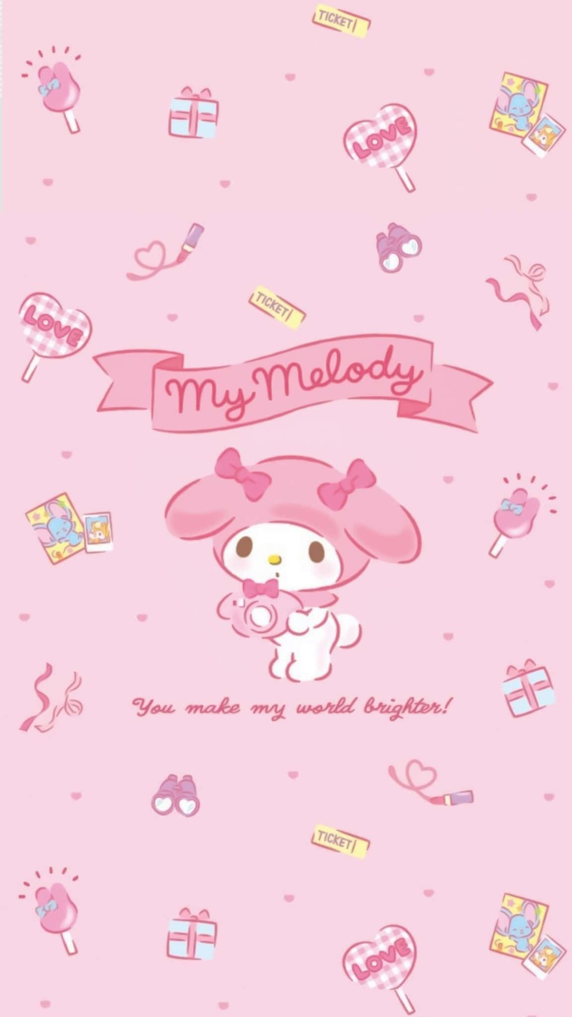 Sød My Melody Sanrio tegneseriefigur Wallpapers