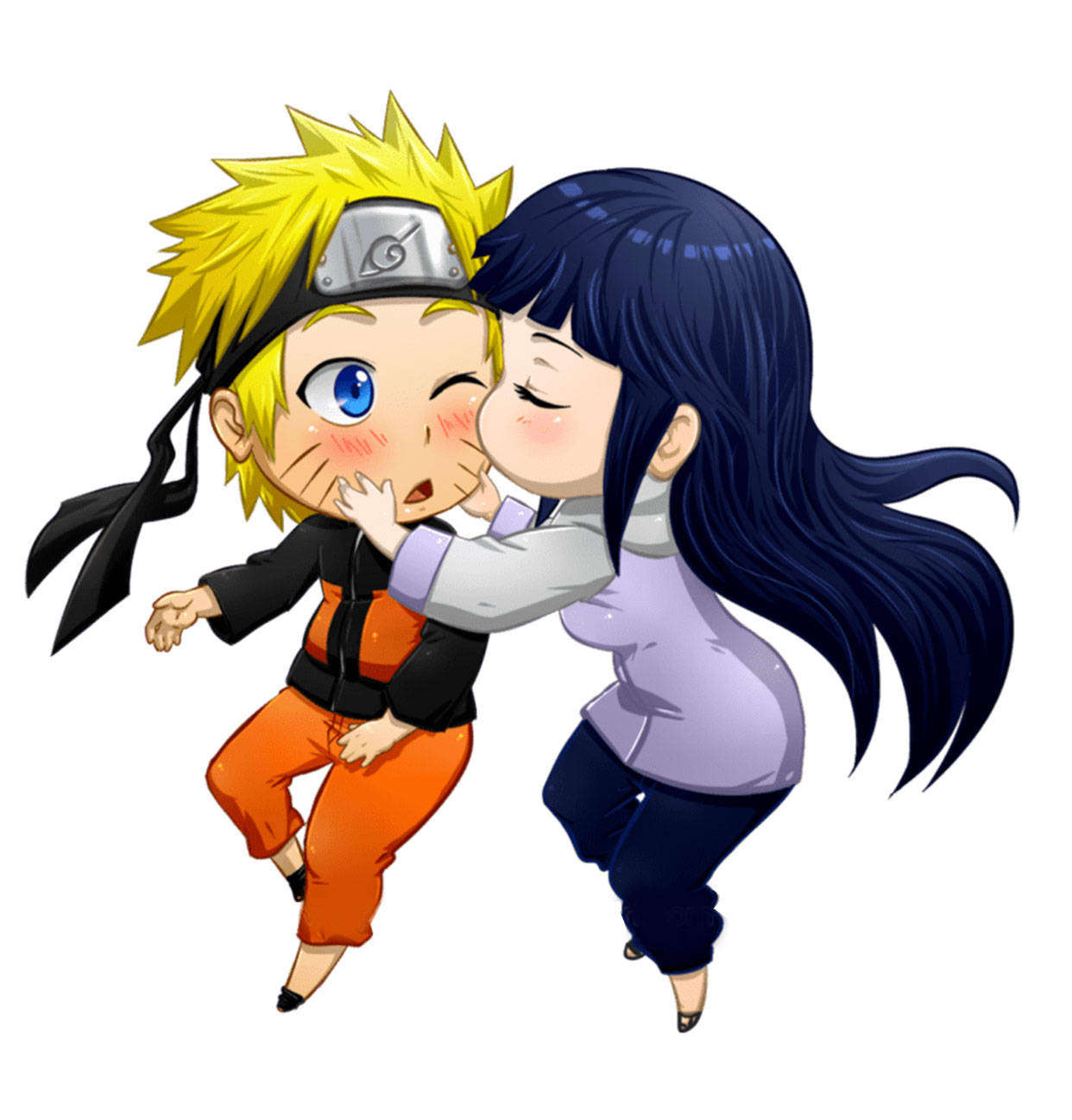 Sød Naruto Chibi kys Wallpapers