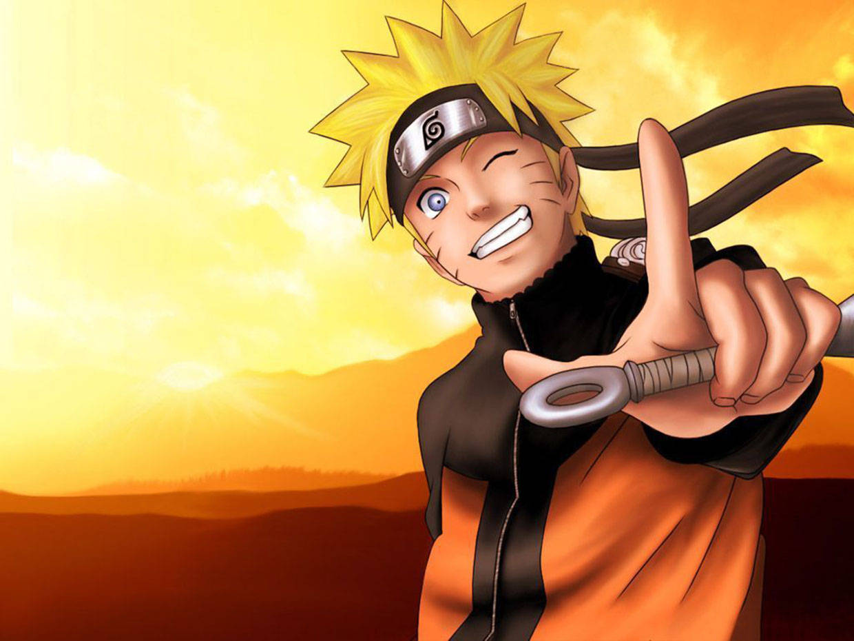 Sød Naruto med et skævt smil Wallpapers