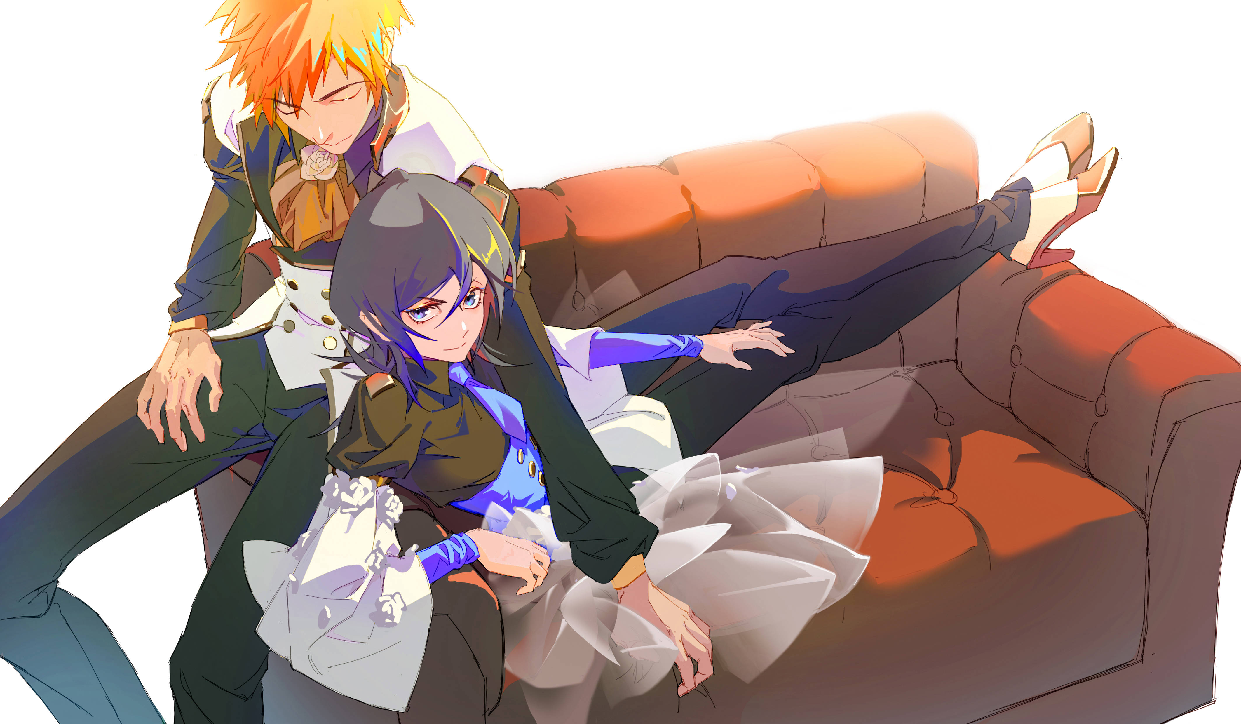 Sød Rukia og Ichigo Bleach 4K Ultra HD Wallpapers