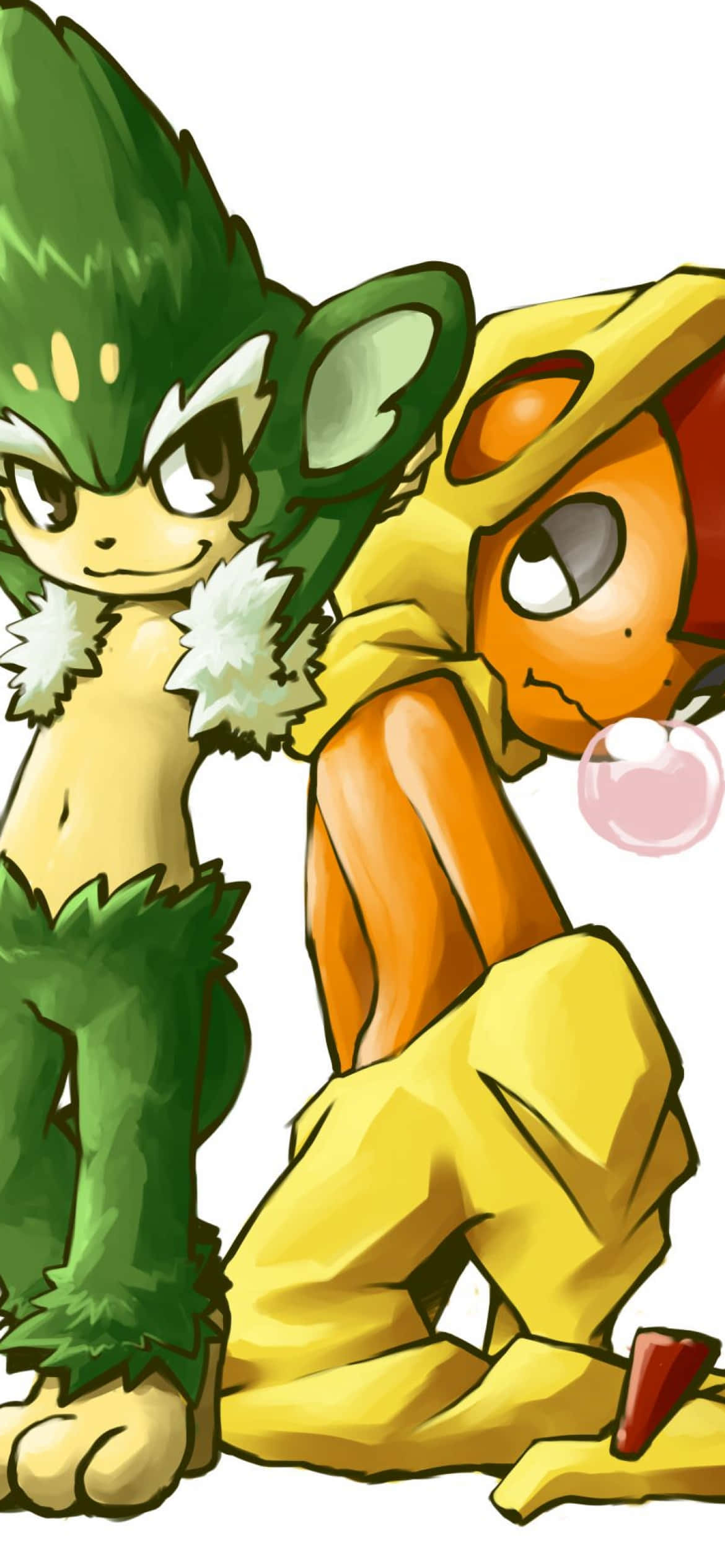 Sød Simisage og Scrafty kunst Wallpapers