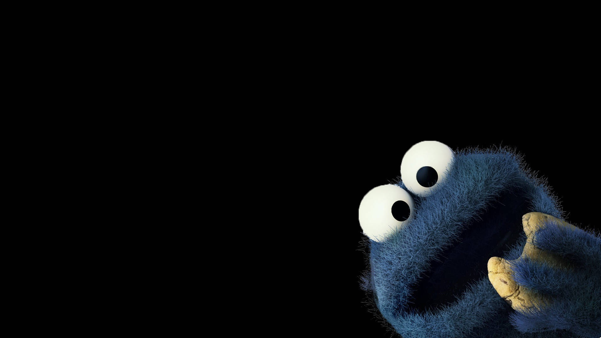 Sød sort Cookie Monster Wallpapers