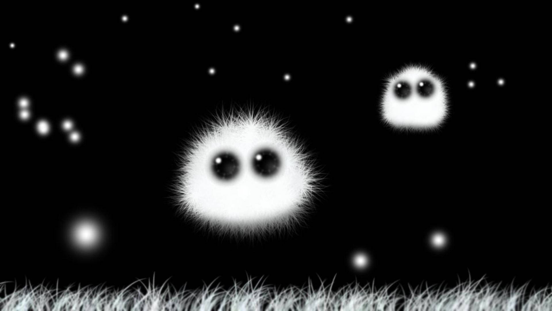 Sød sort hvid pels Wallpapers