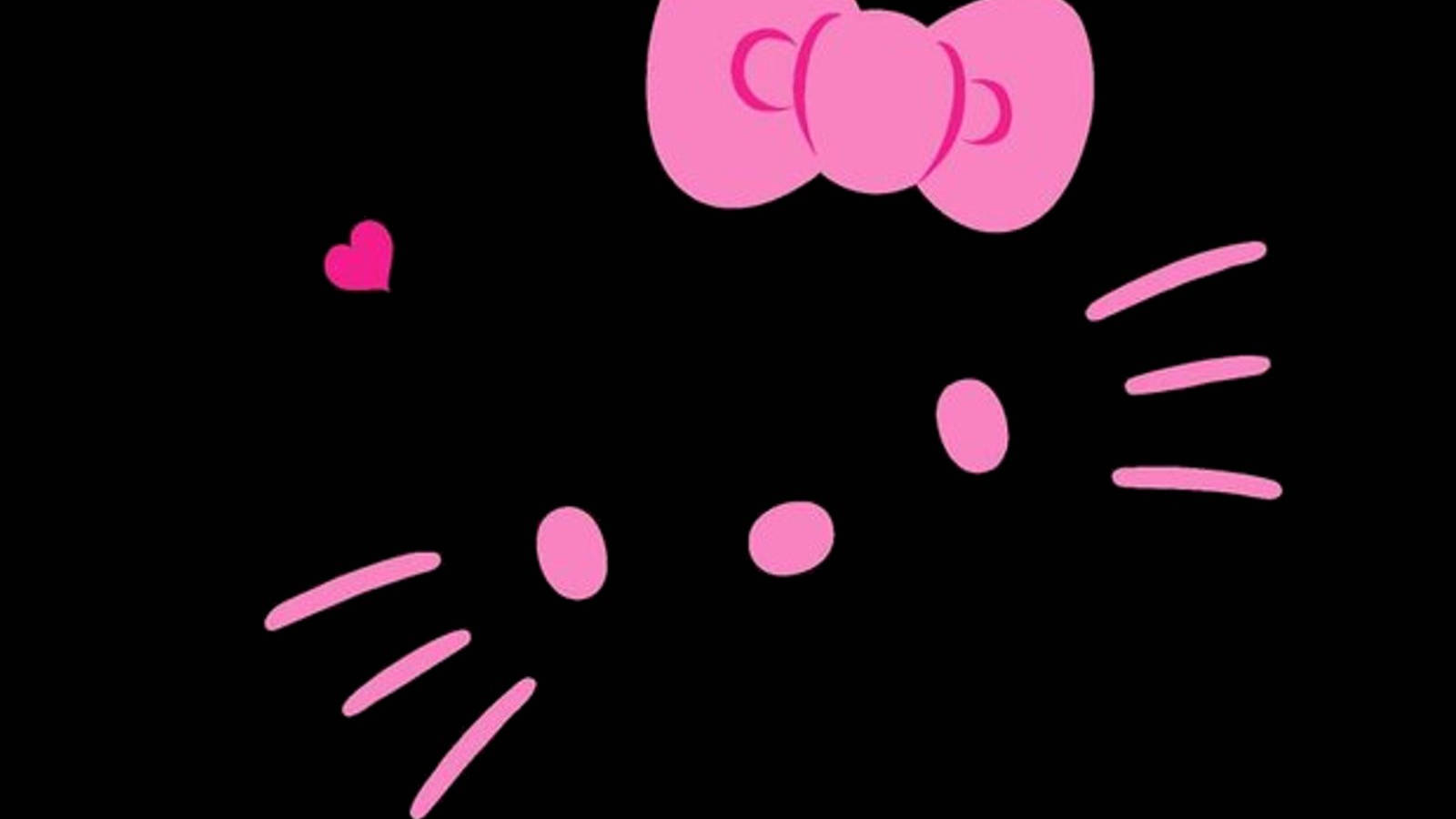 Sød sort minimalistisk Hello Kitty Wallpapers