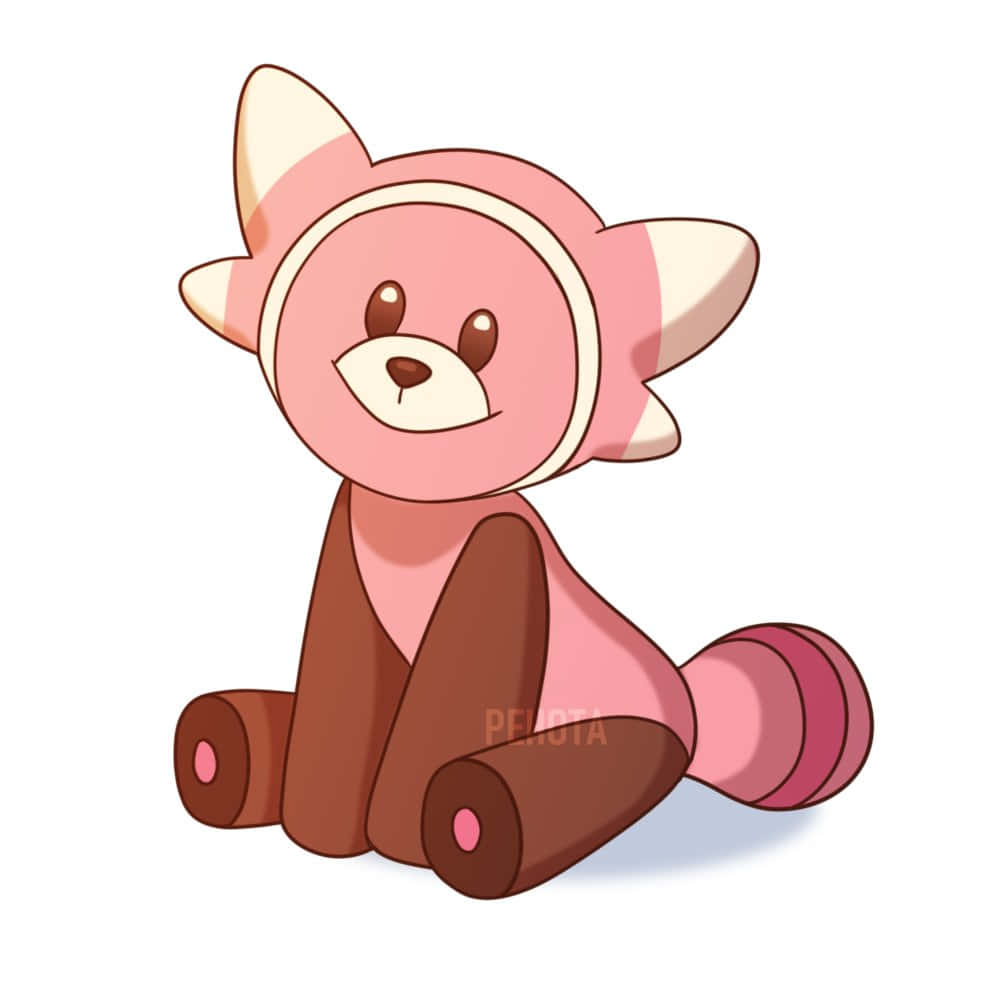 Sød Stufful på hvid baggrund Wallpapers