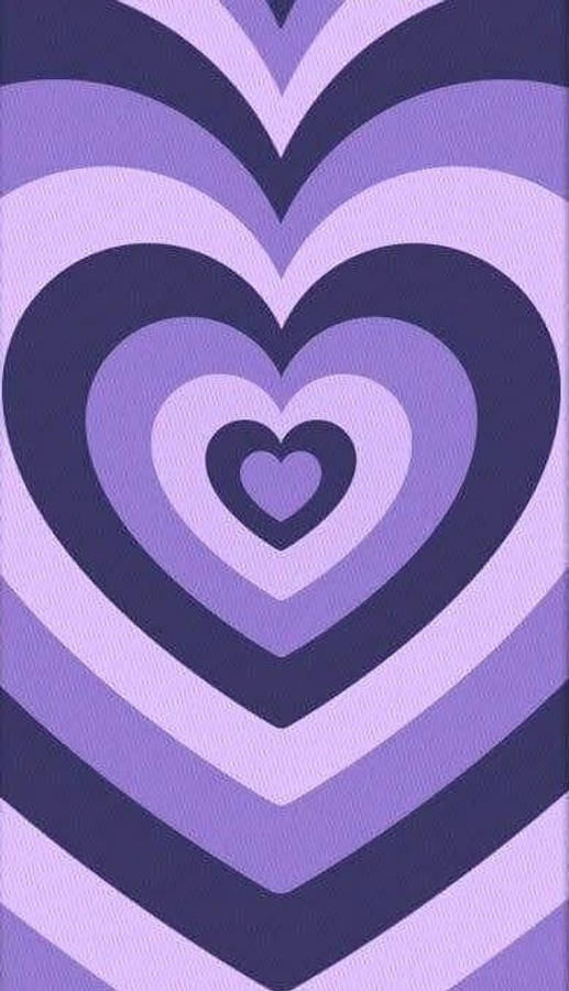 Sød tapetkunst lilla hjerte Wallpapers