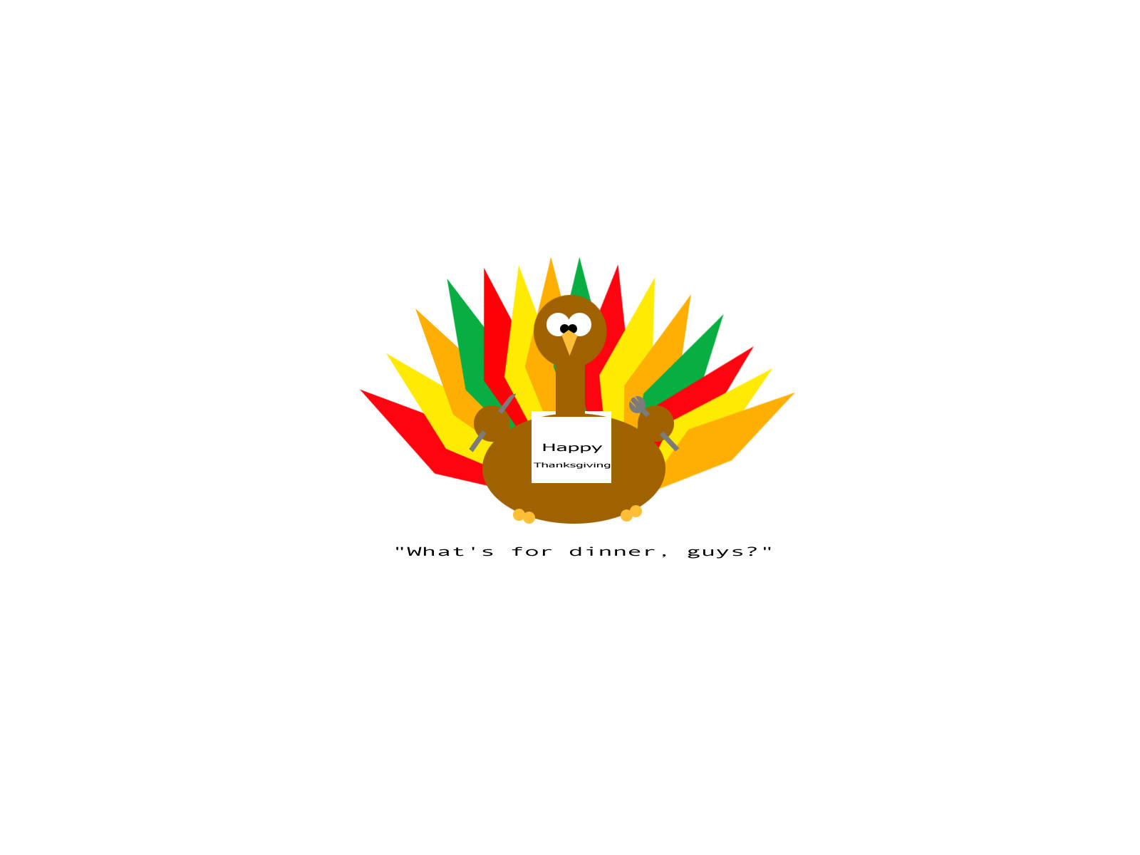 Sød Thanksgiving-kalkun kunst Wallpapers
