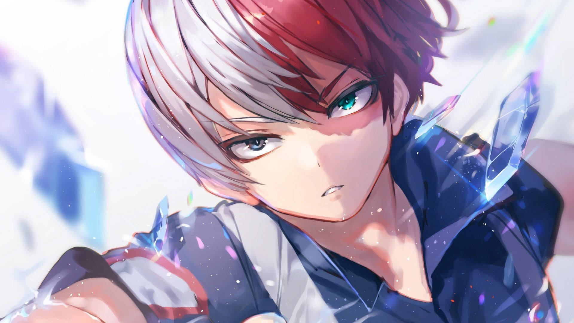 Sød Todoroki med knuste krystaller Wallpapers