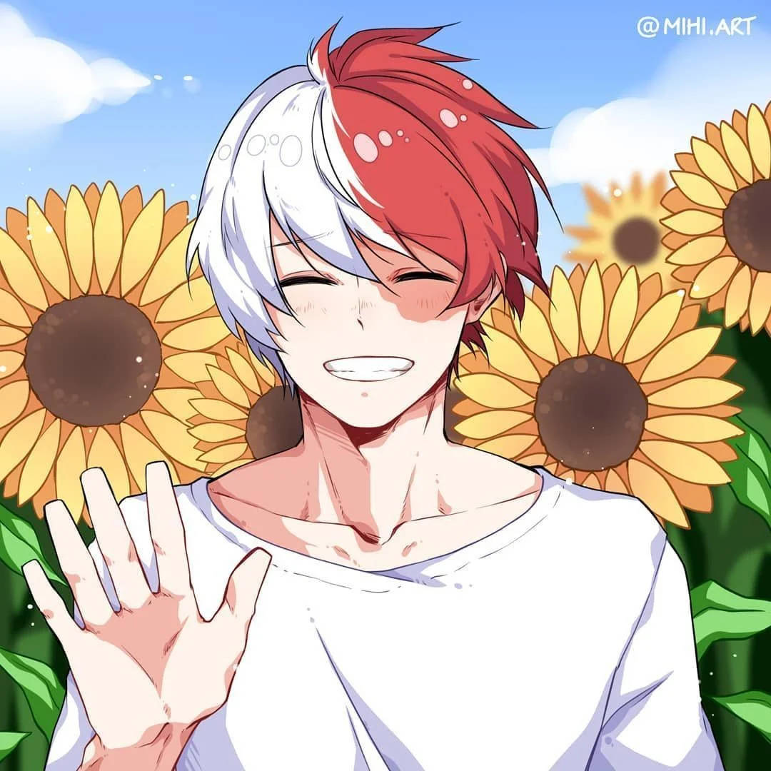 Sød Todoroki solsikkehave Wallpapers