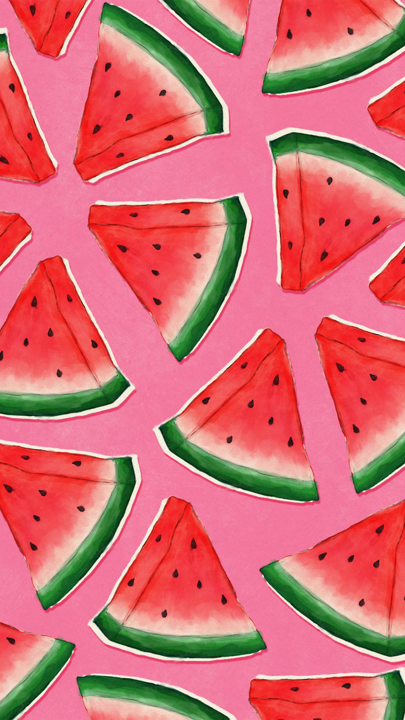 Sød vandmelon på lyserød overflade Wallpapers