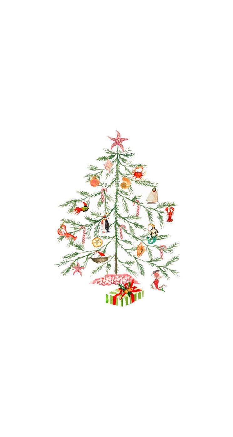 Søde æstetiske juleprint Wallpapers