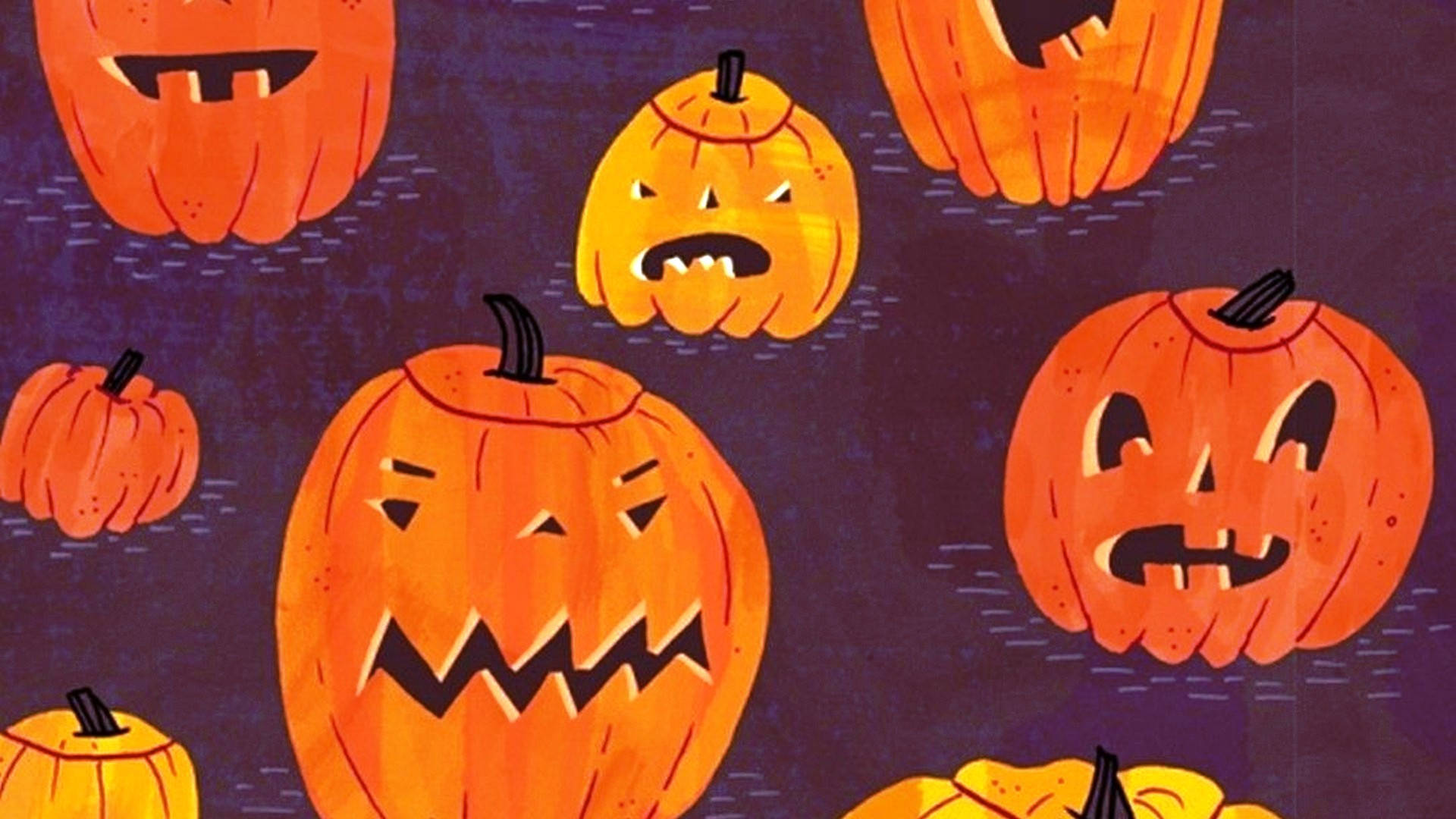 Søde æstetiske Halloween-græskar Wallpapers
