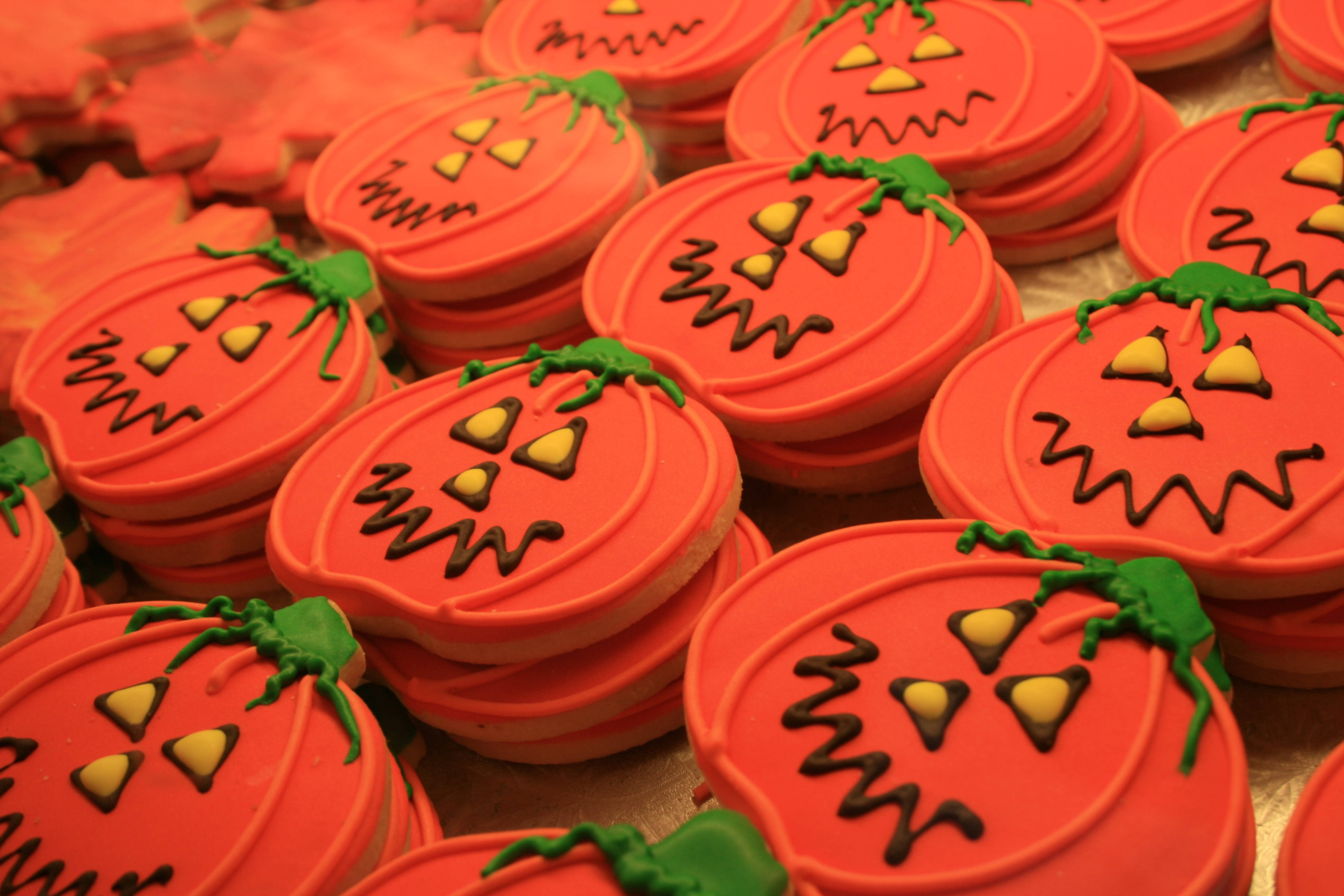 Søde Halloween-græskarcookies Wallpapers