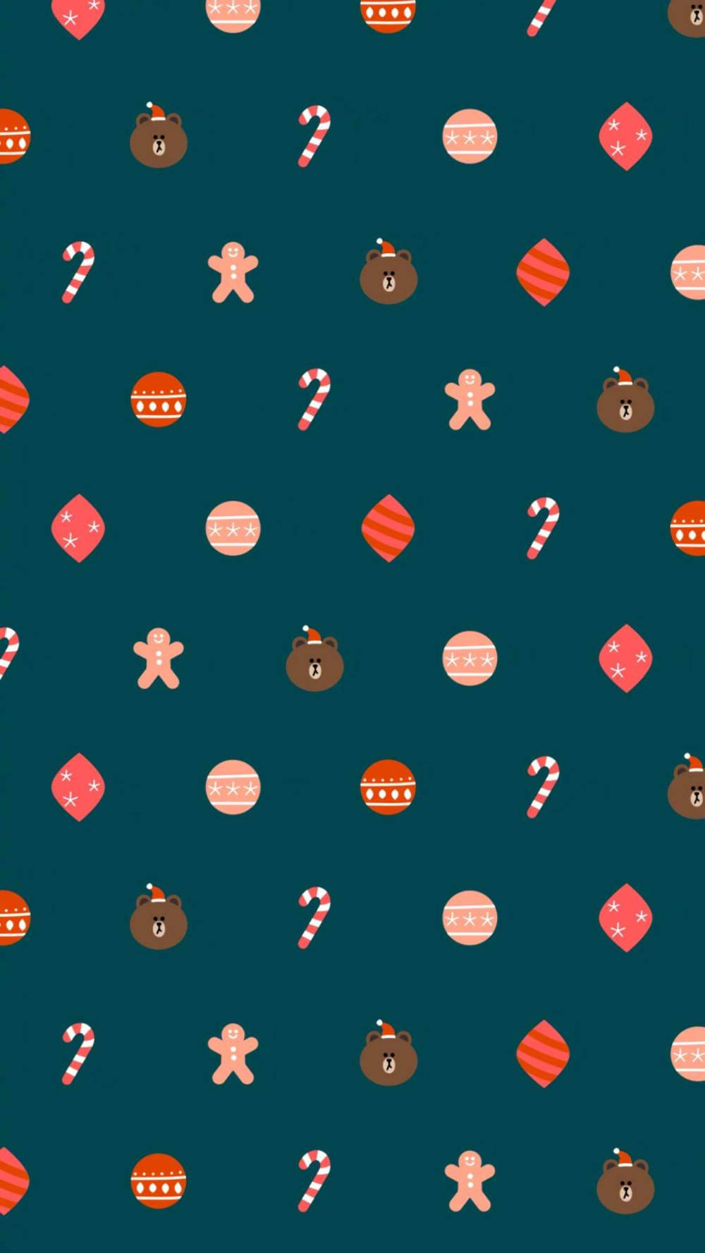 Søde jule iPhone bjørne ikoner Wallpapers