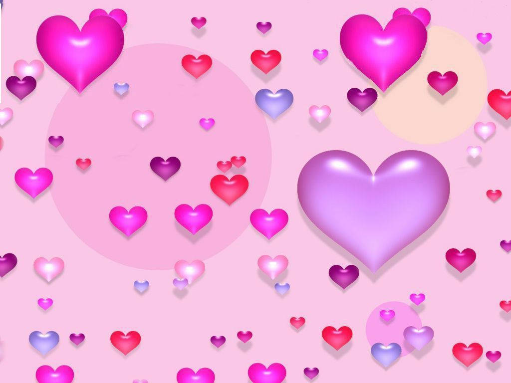 Søde kærlighedsballoner i hjerteform Wallpapers