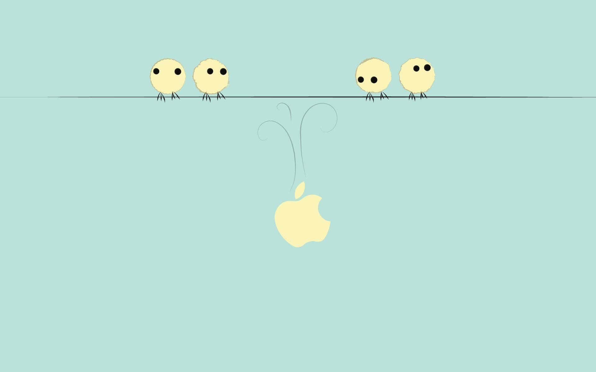 Søde legesyge tegneseriedyr på en farverig eng Wallpapers