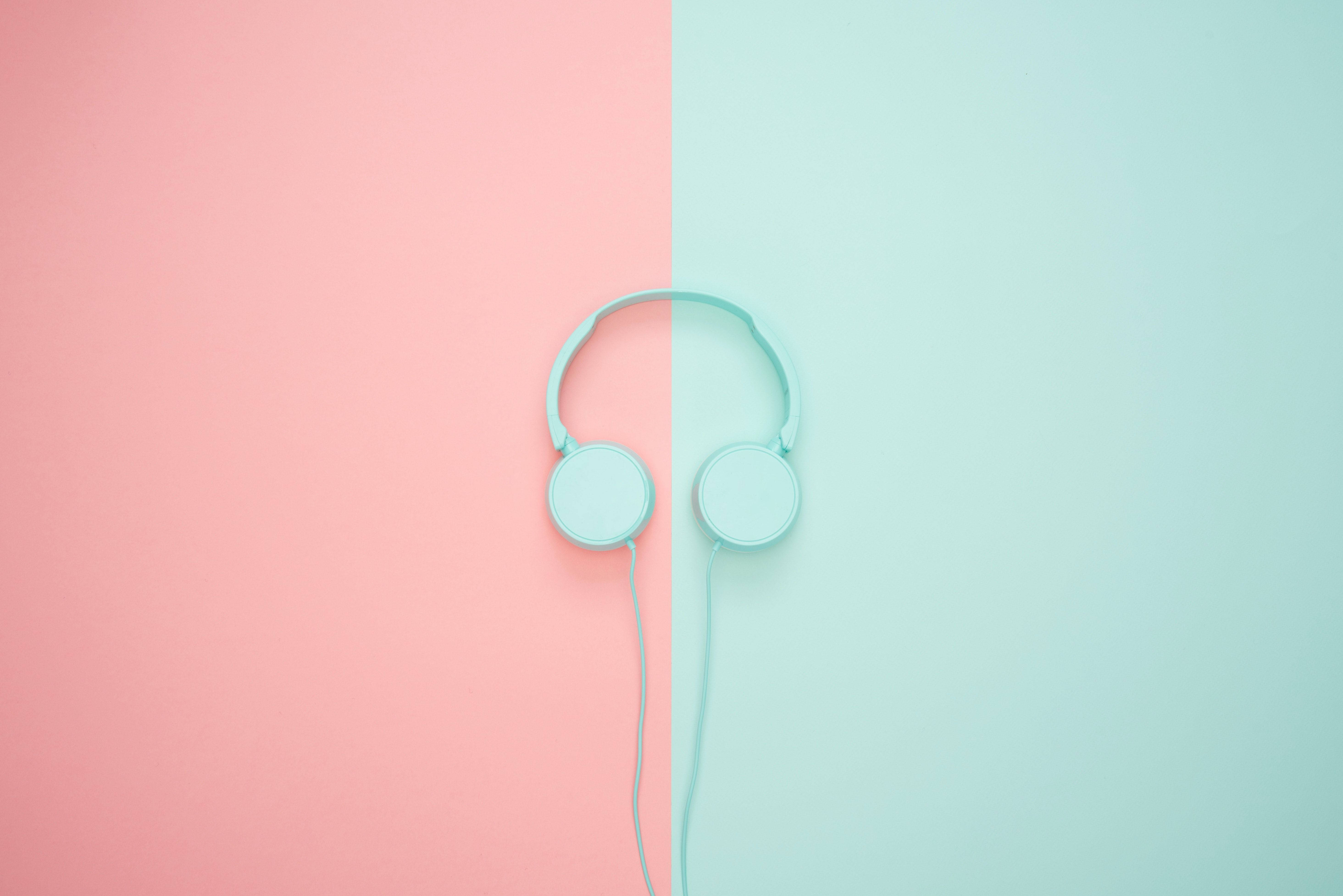 Søde pastelfarvede hovedtelefoner Wallpapers