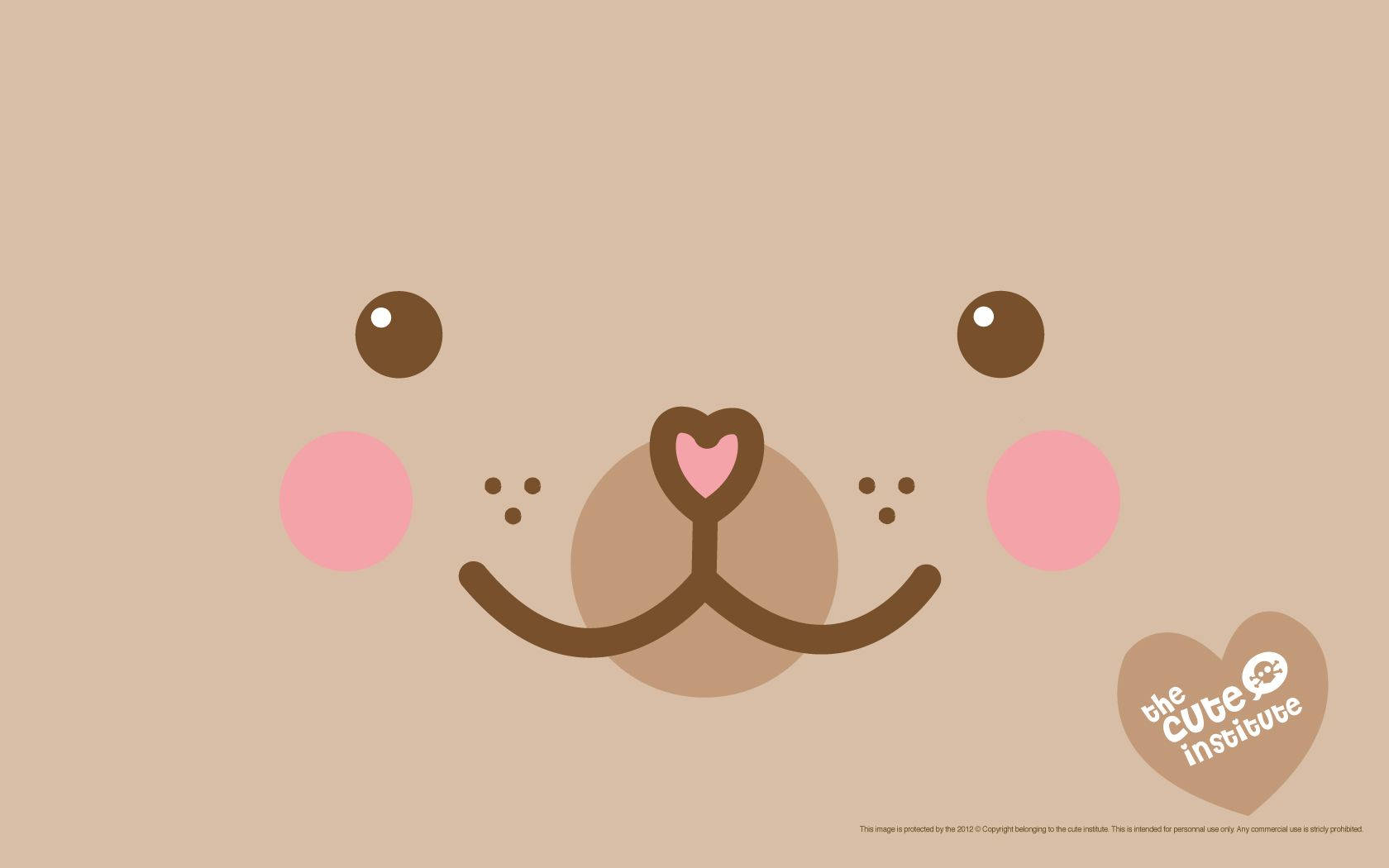 Et elskeligt pink sødt hundeansigt wallpaper. — Kawaii Wallpapers