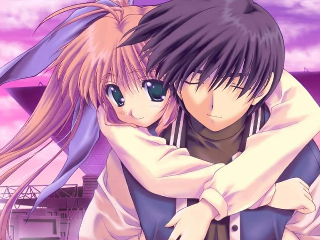 Sødt anime-kærestepar Wallpapers