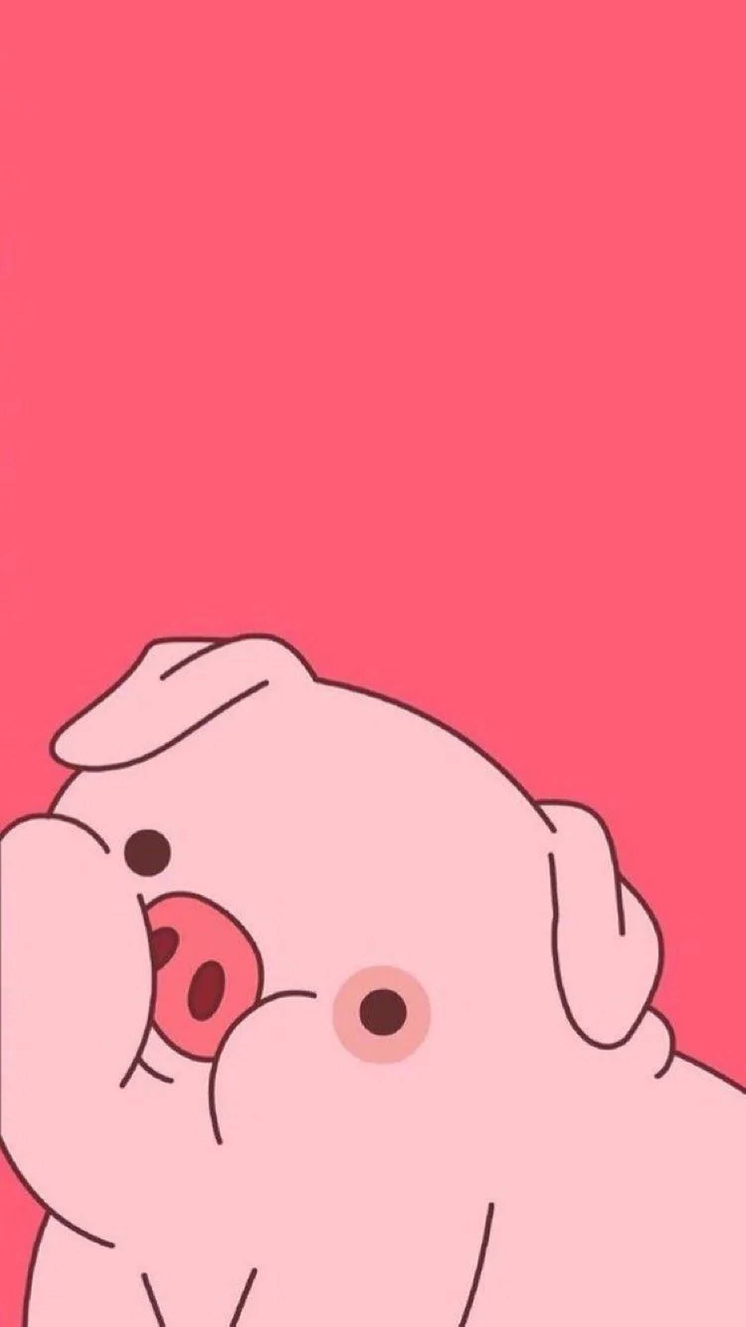 Sødt grisekunst i pink Wallpapers