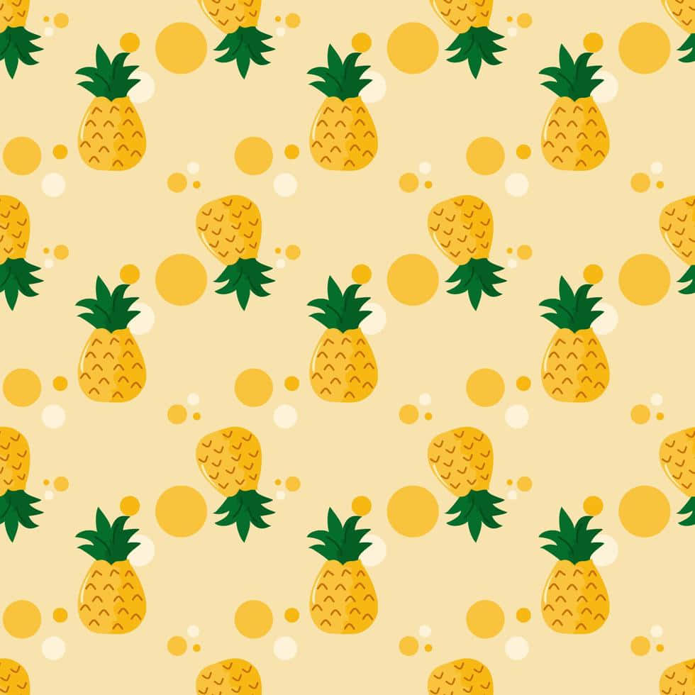 Sødt gyldent ananasdesign Wallpapers