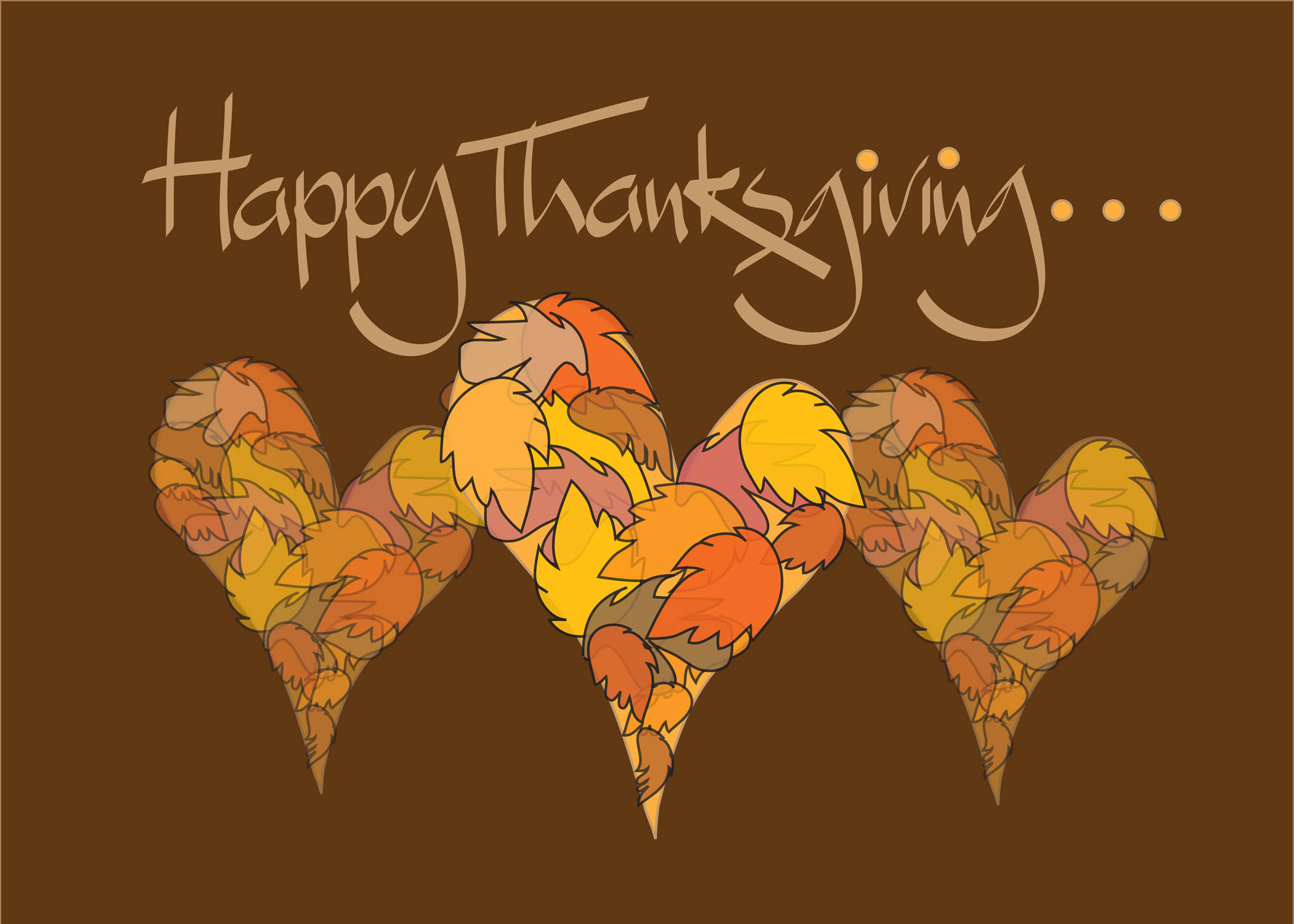 Sødt hjertekunst til Thanksgiving Wallpapers