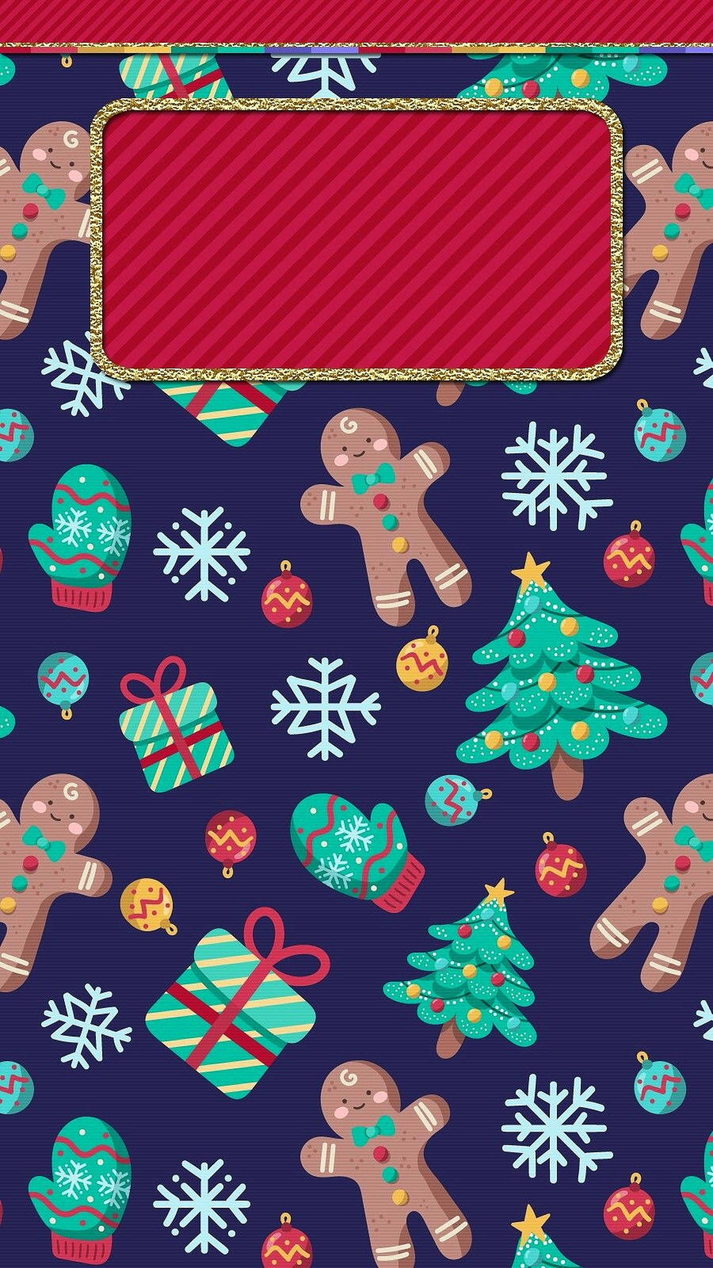 Sødt julepeberkagemandsmønster Wallpapers