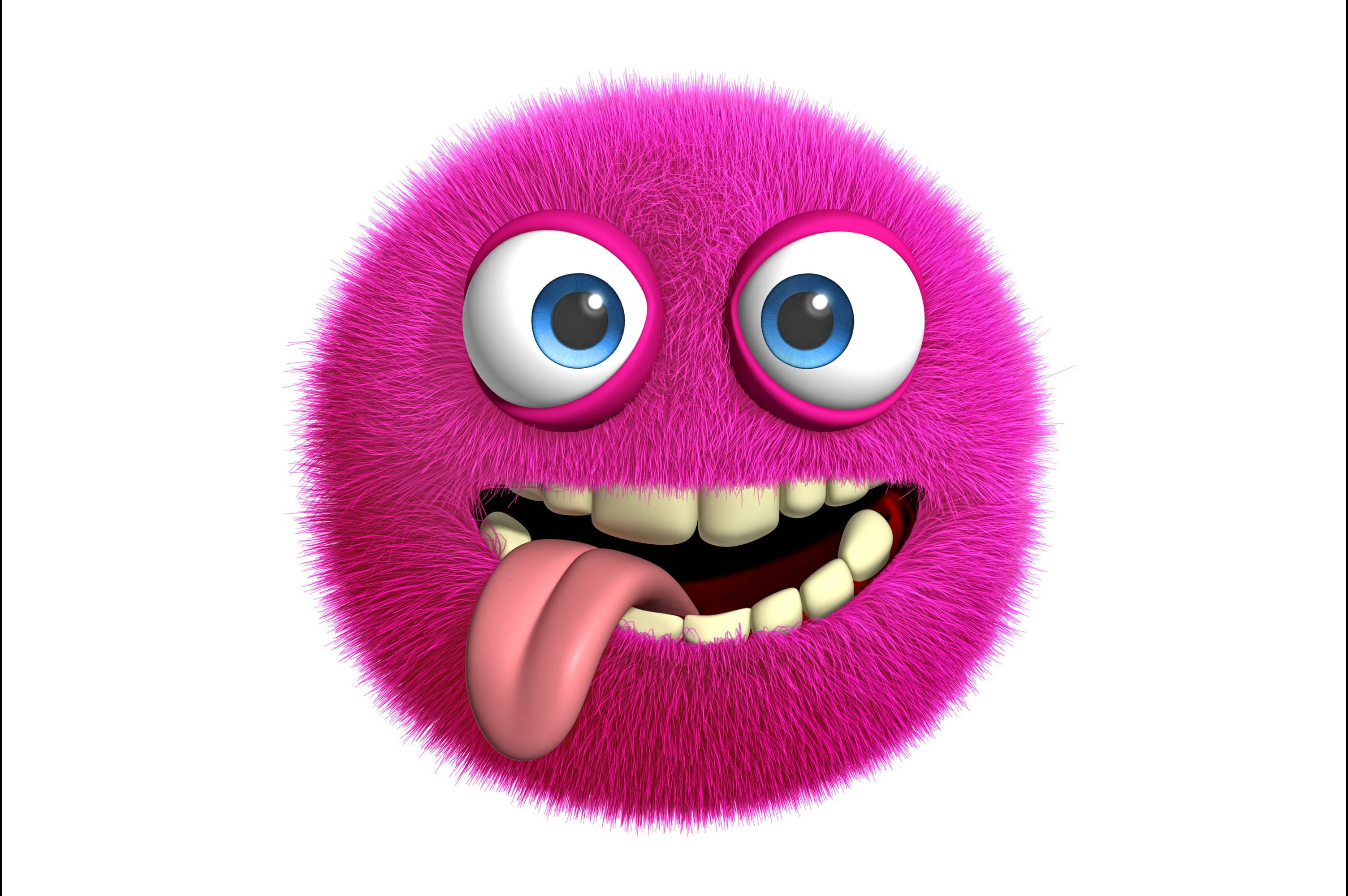 Sødt lyserødt pelsmonster Wallpapers