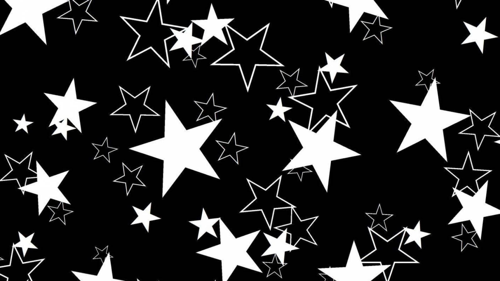 Sødt mønster med sorte stjerner Wallpapers