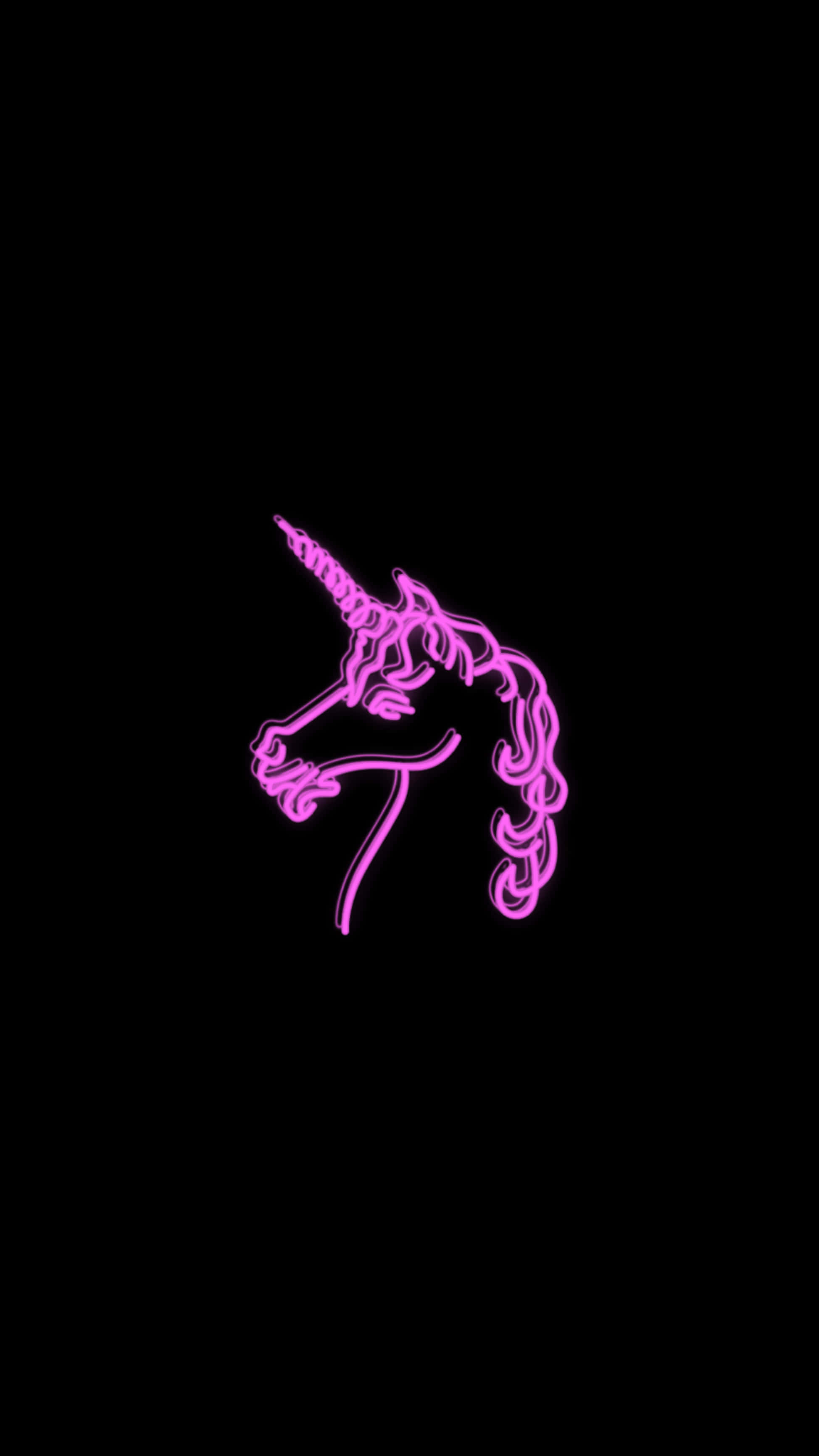 Sødt neonlys i lyserød enhjørning Wallpapers