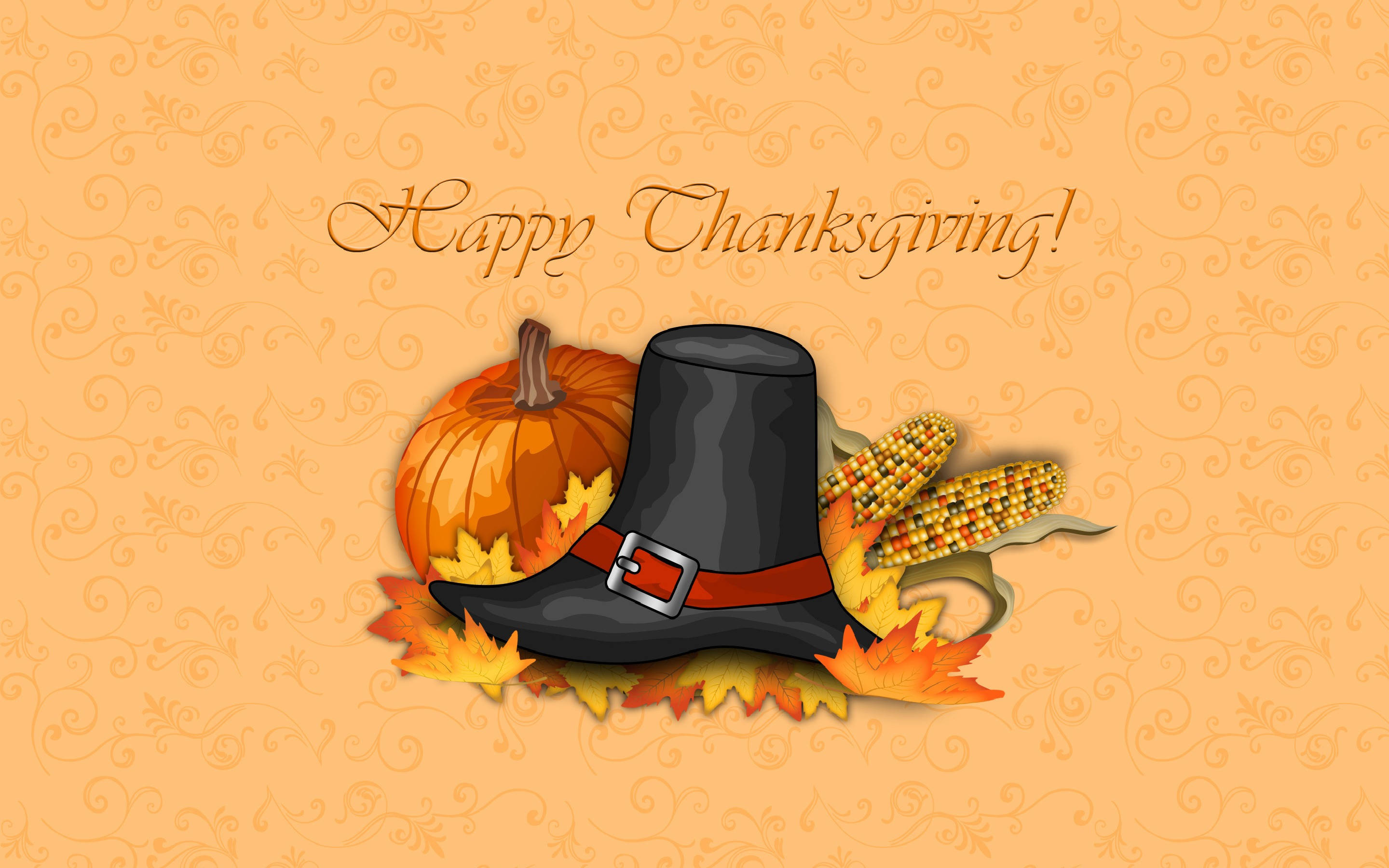 Sødt nissehus til Thanksgiving Wallpapers