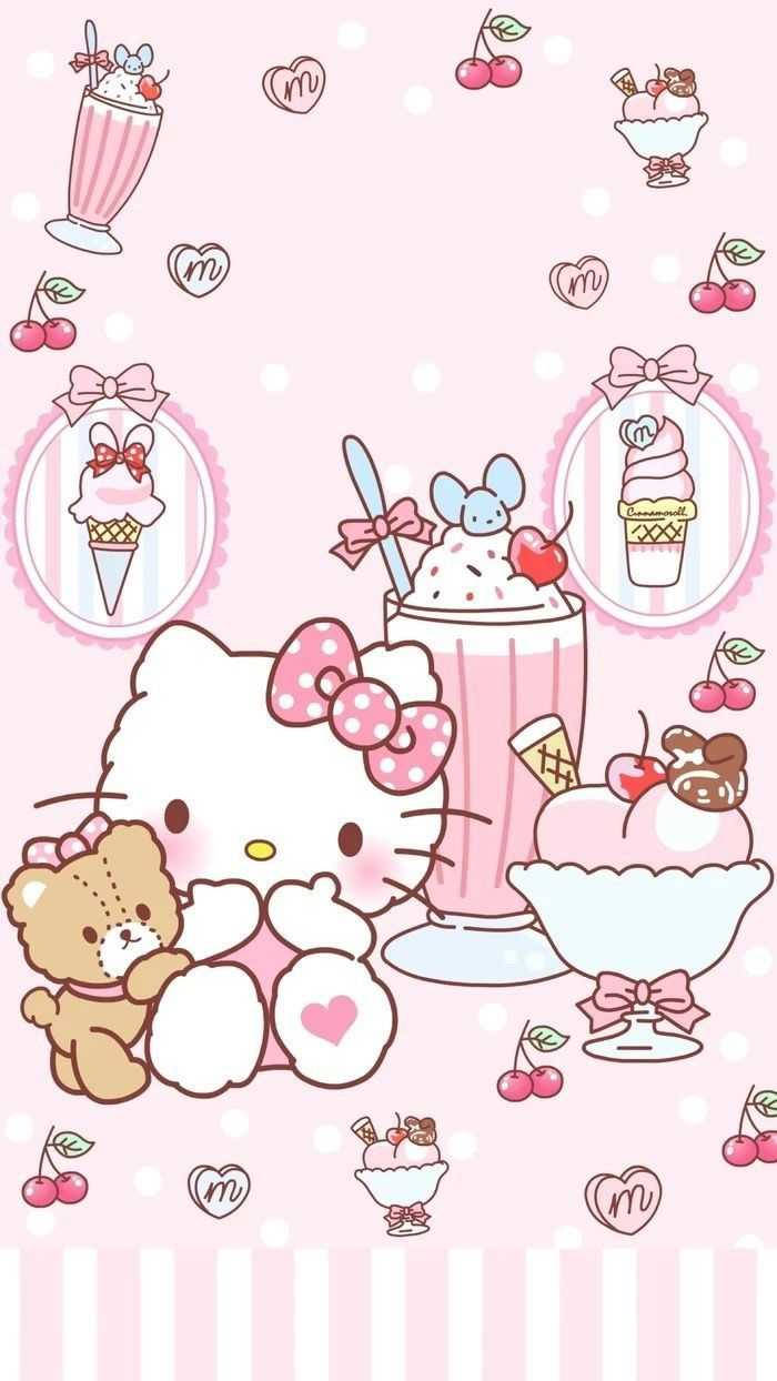 Sødt og yndigt Hello Kitty æstetik Wallpapers