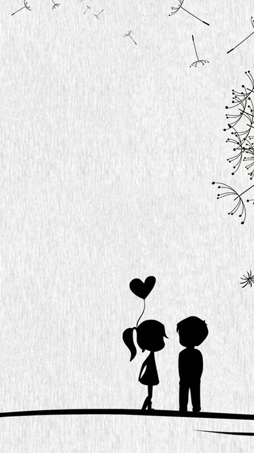 Sødt par tegning billede Wallpapers