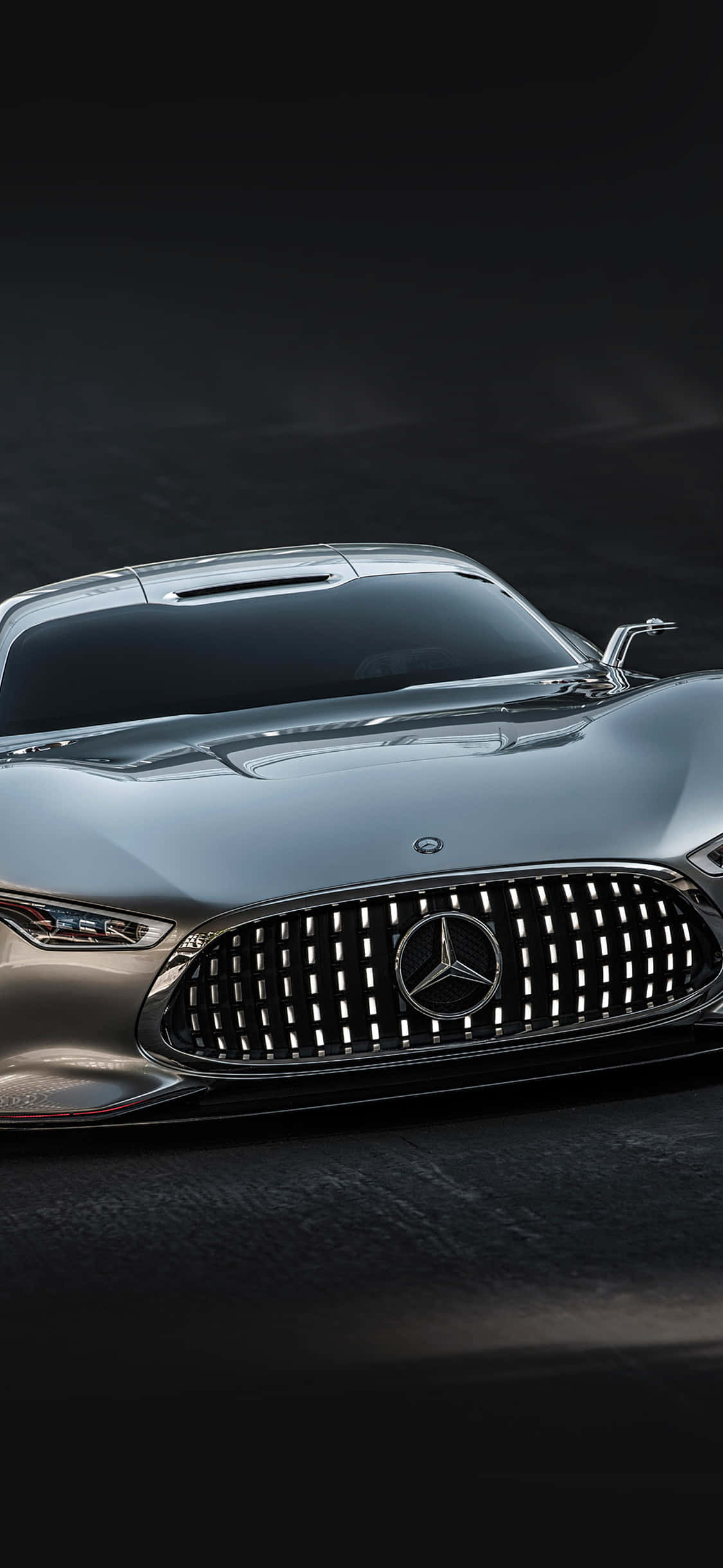 Sølv iPhone Xs Mercedes Amg baggrund refleksion Wallpapers