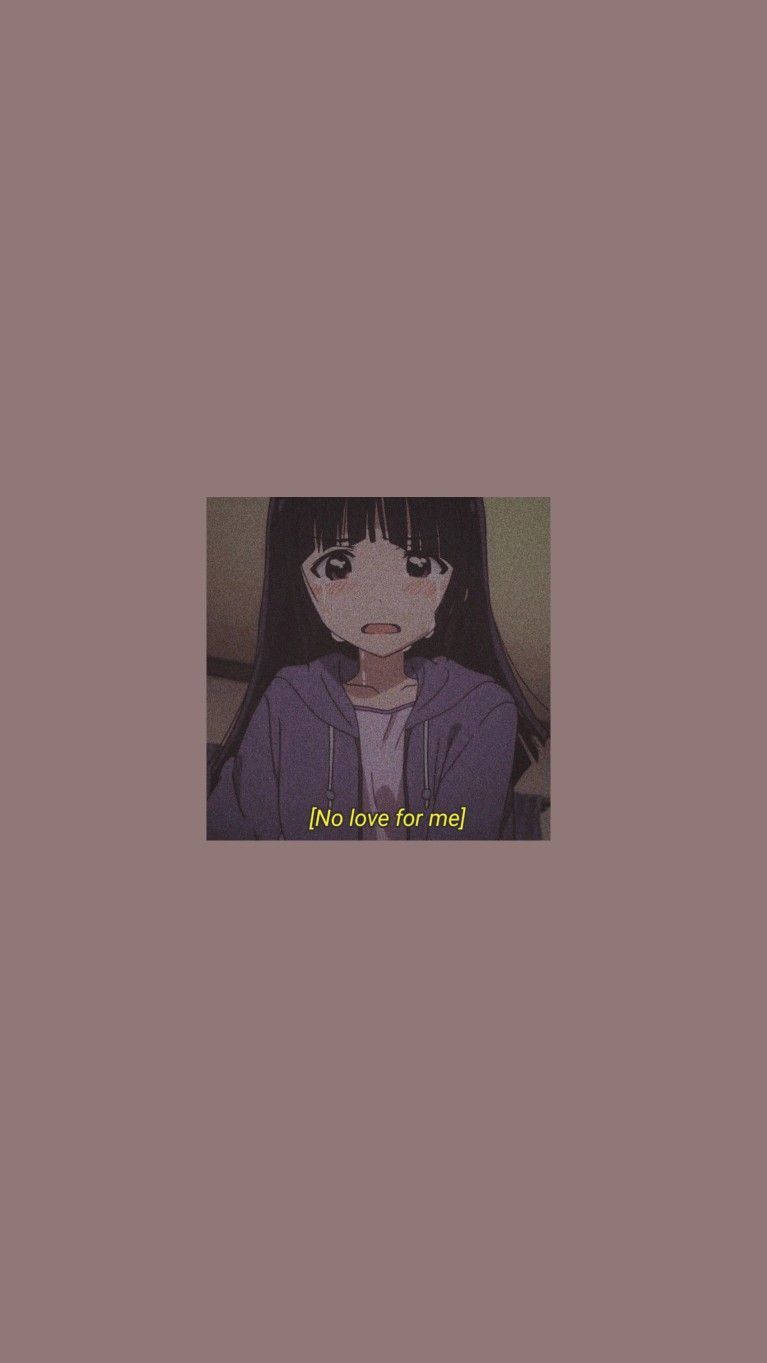 Sørgmodig sød animepige æstetik Wallpapers