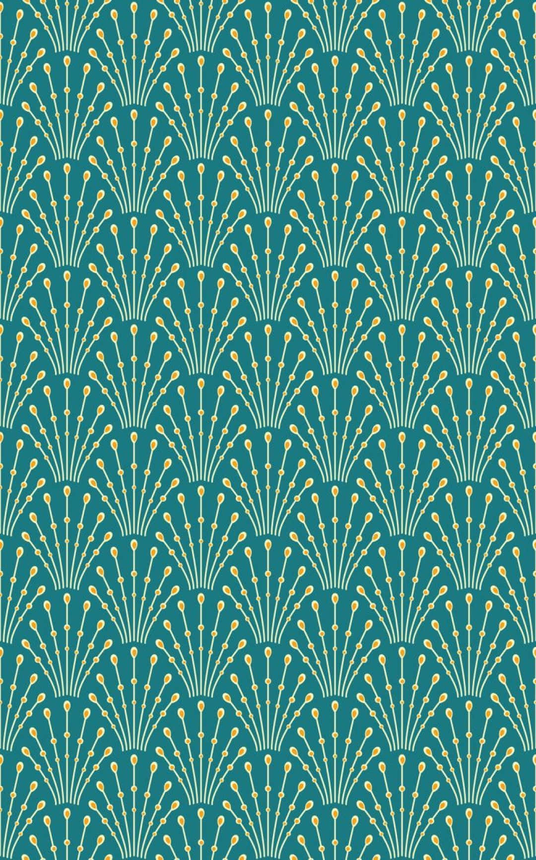 Sofistikeret Art Deco iPhone med guldfinish Wallpapers