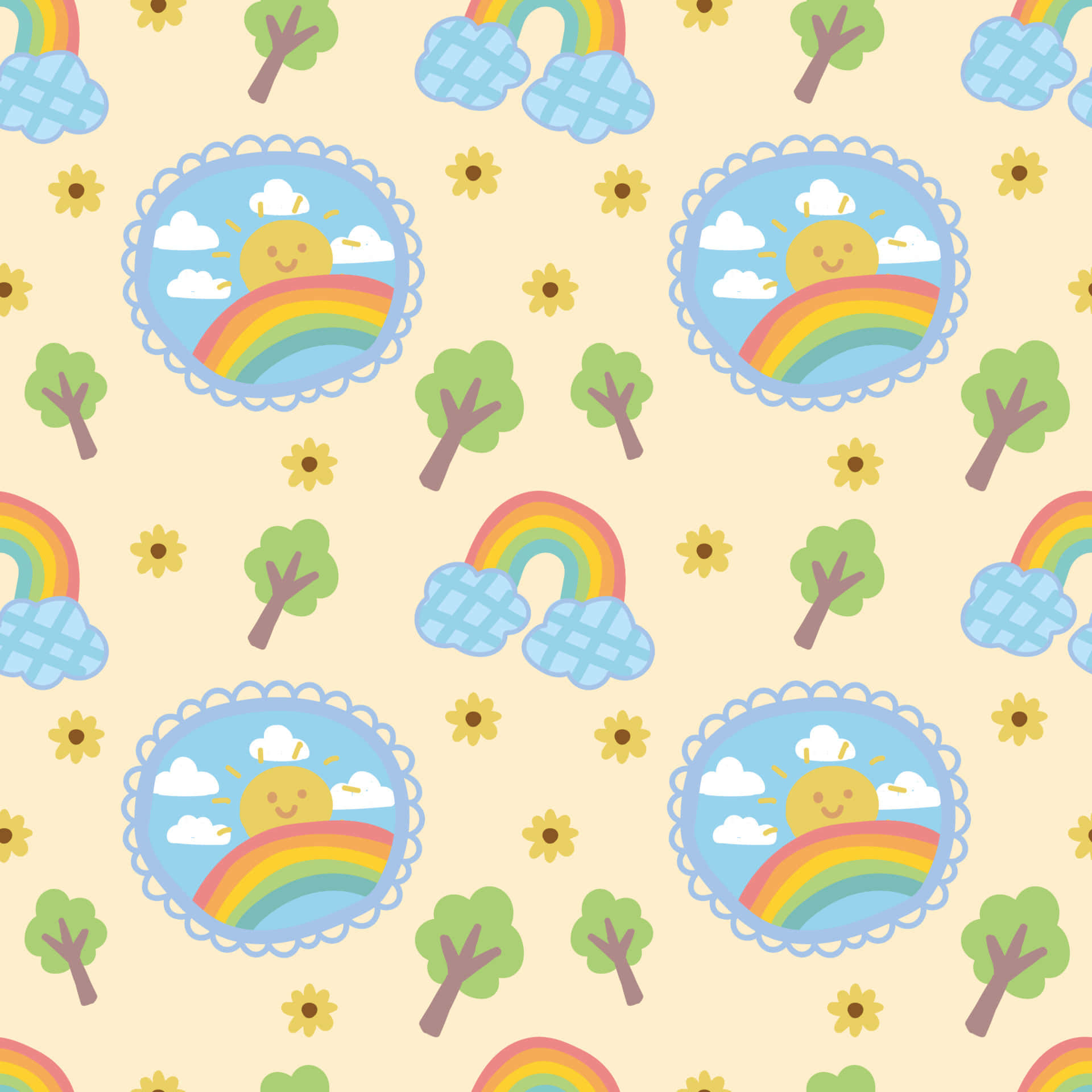 Sol og Regnbuer Søde Ting Wallpapers