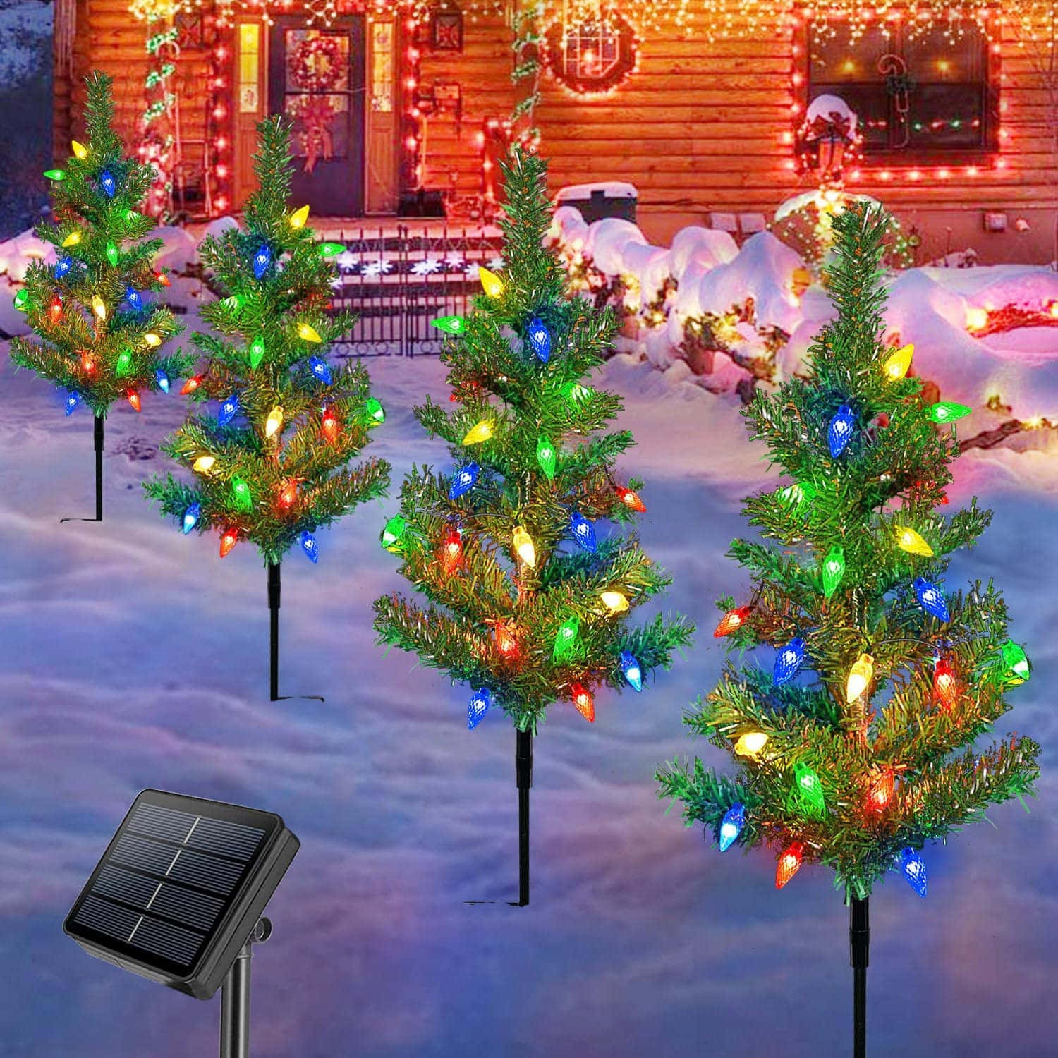 Solcelledrevet juletræsbillede Wallpapers