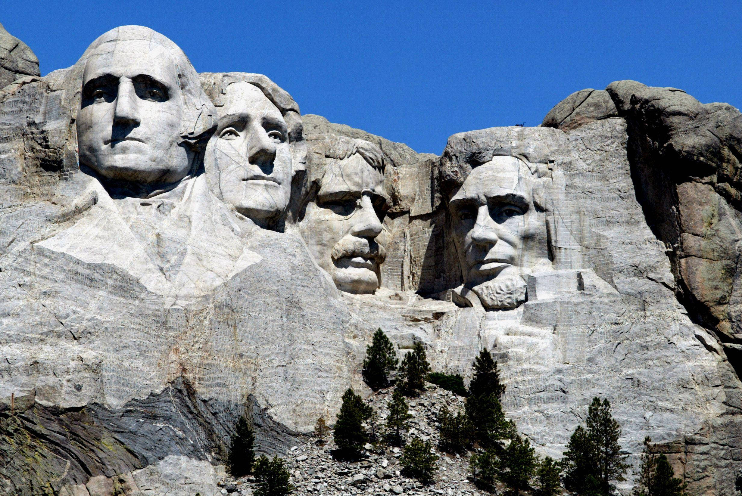 Solen skinner på Mount Rushmore Wallpapers