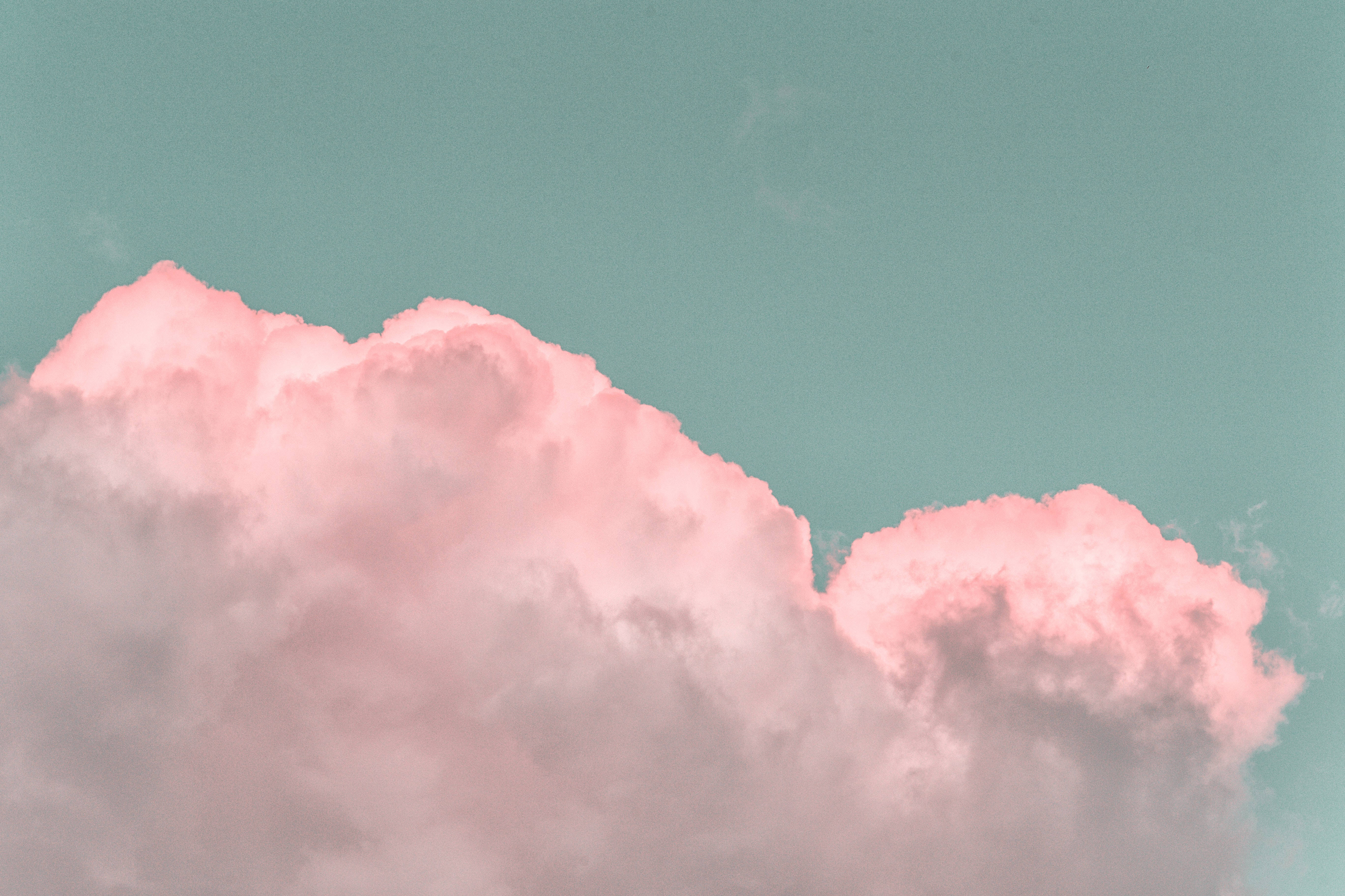 Solid pastelfarvet lyserød sky Wallpapers