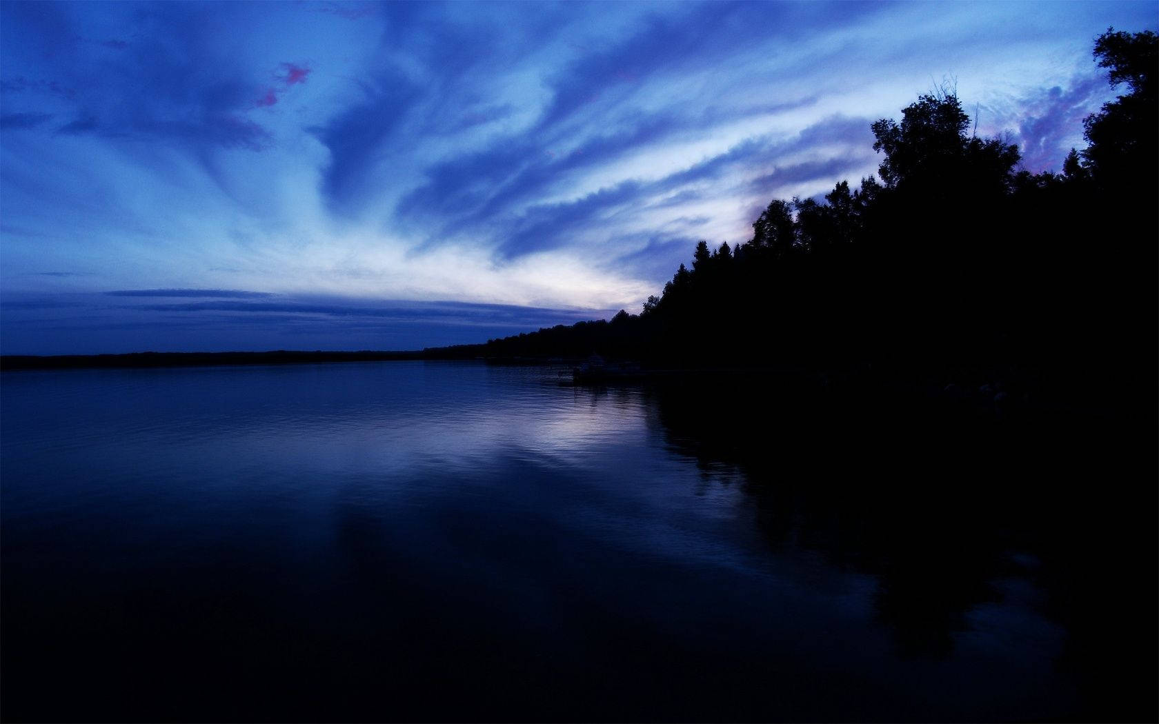Solnedgang Æstetisk Mørkeblå HD Wallpapers
