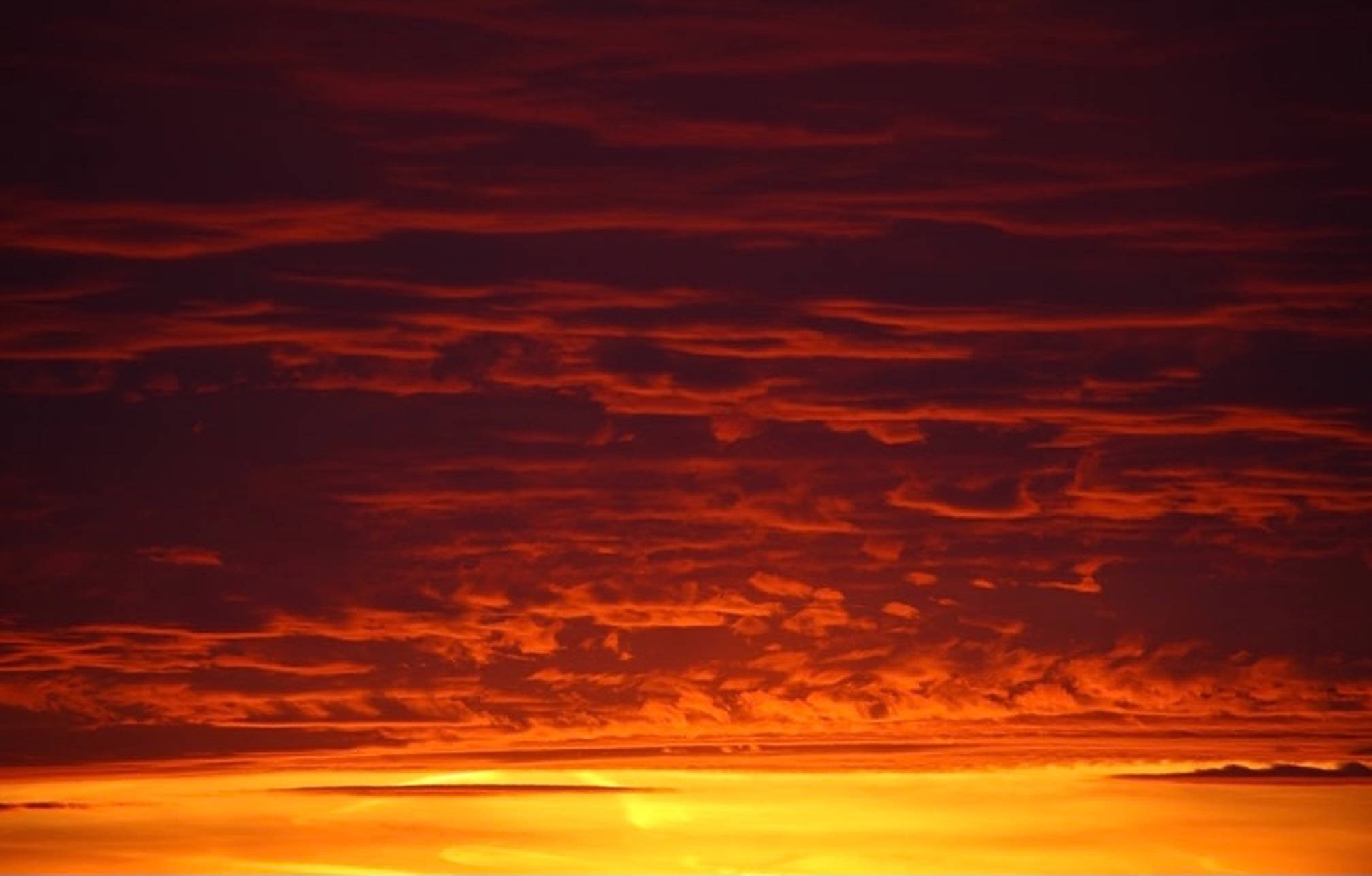 Solnedgang mørk orange himmel Wallpapers