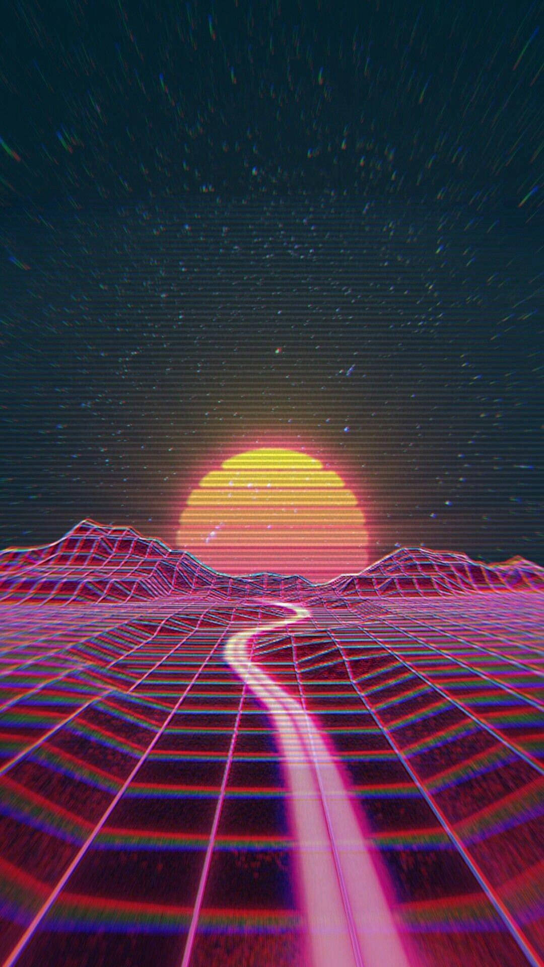 Solnedgangsgeometri Gitter Æstetik iPhone Xr Wallpapers