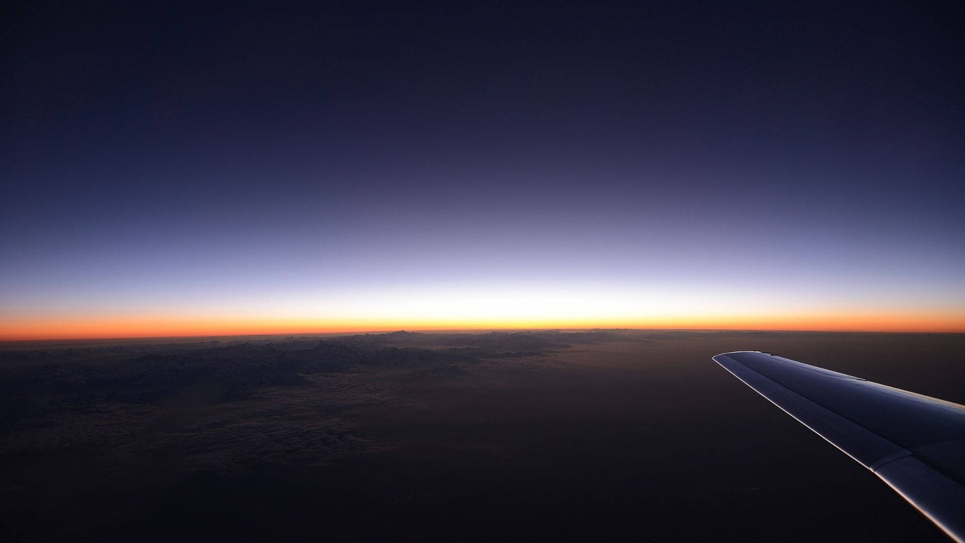 Solnedgangshimmel Set Fra Fly Wallpapers