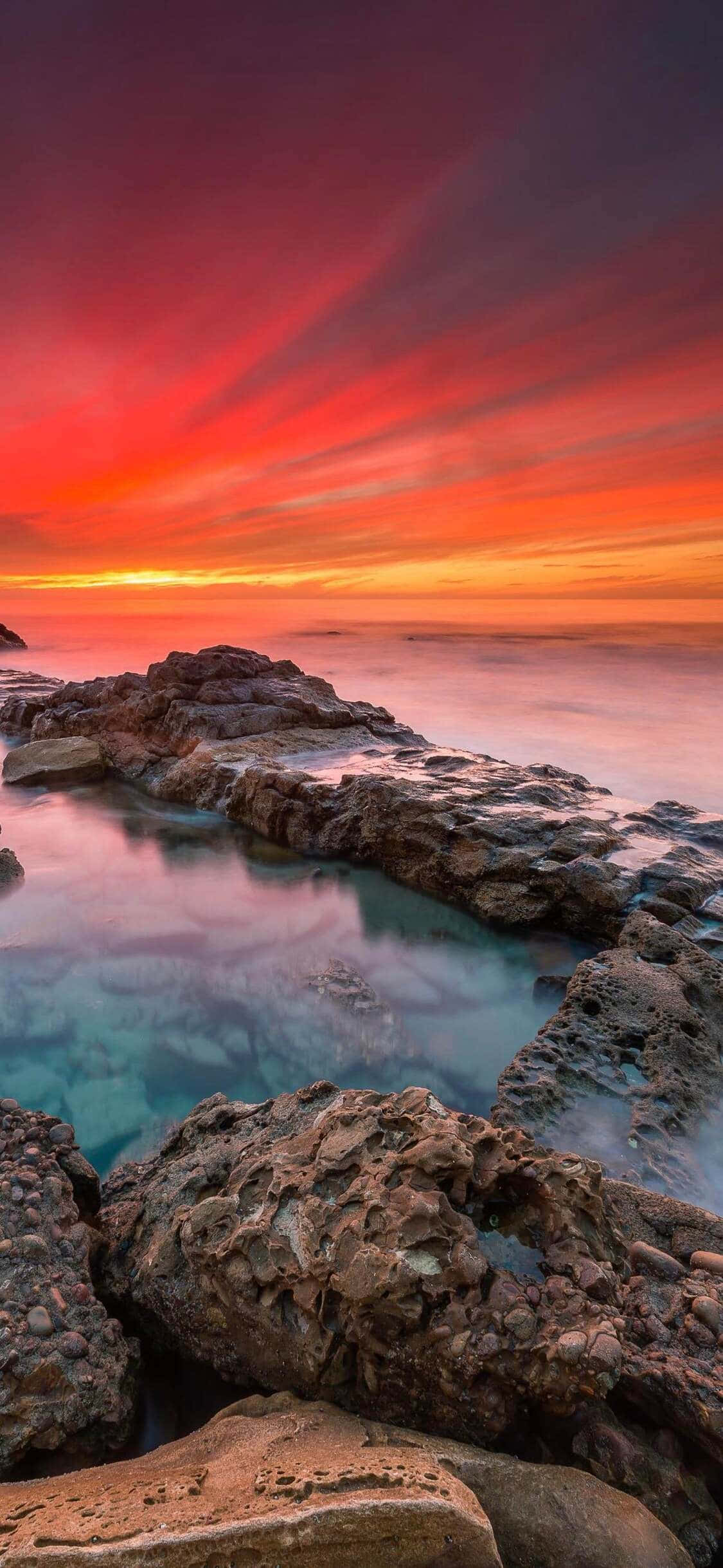 Solopgang over Californiens kyst Wallpapers