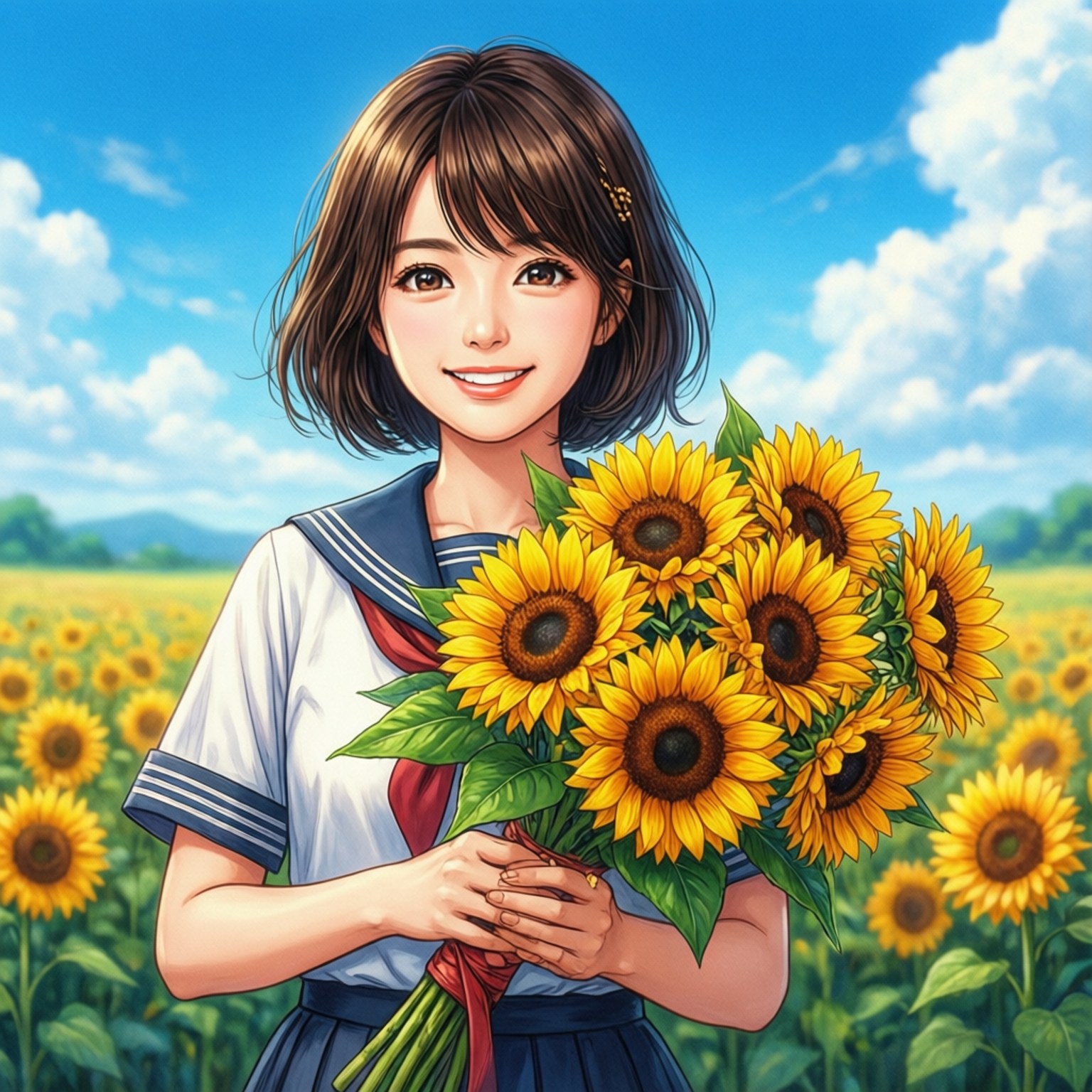 Solsikker og Smil Wallpapers