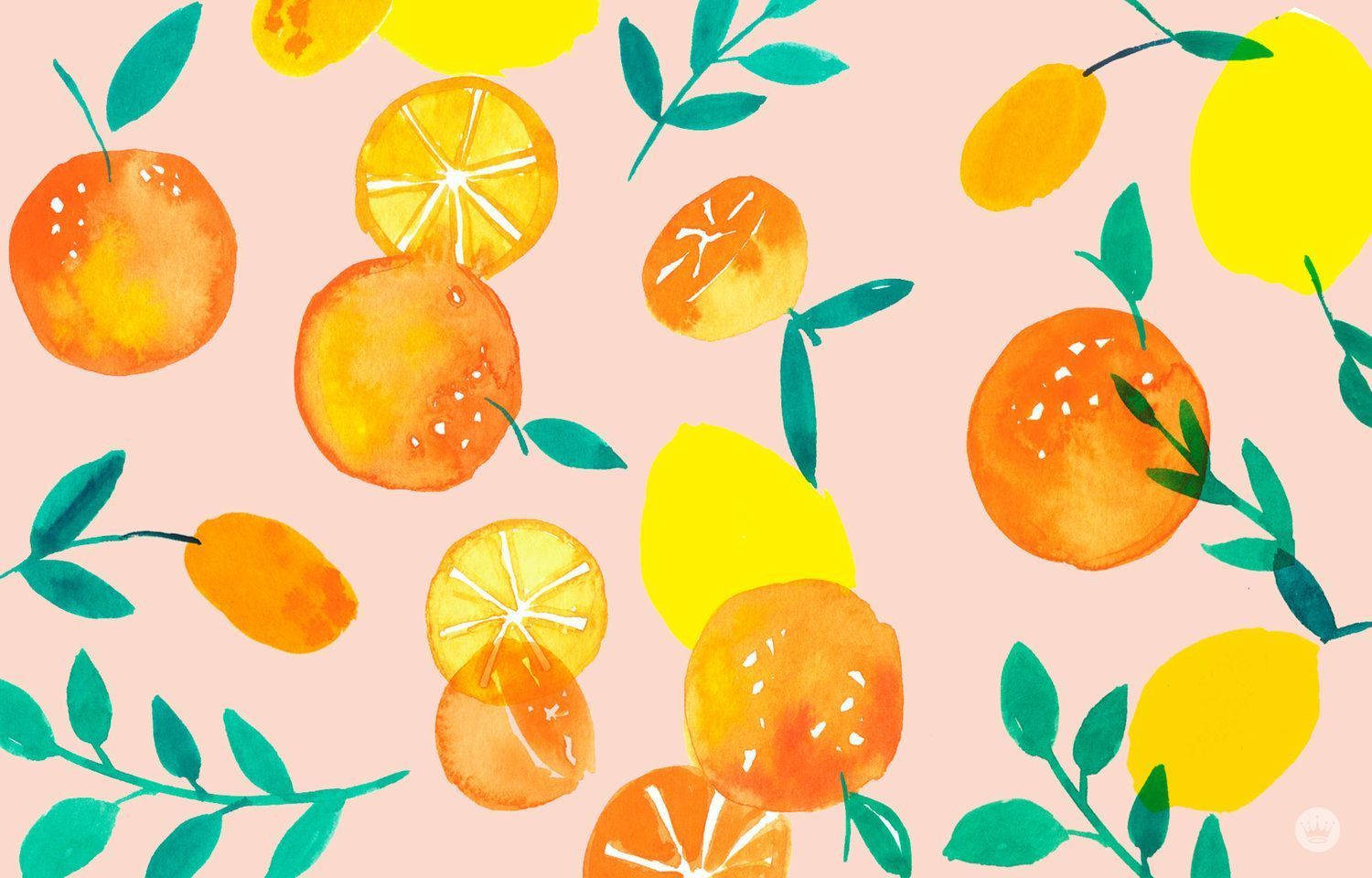 Sommeræstetisk Appelsin og Citron Wallpapers