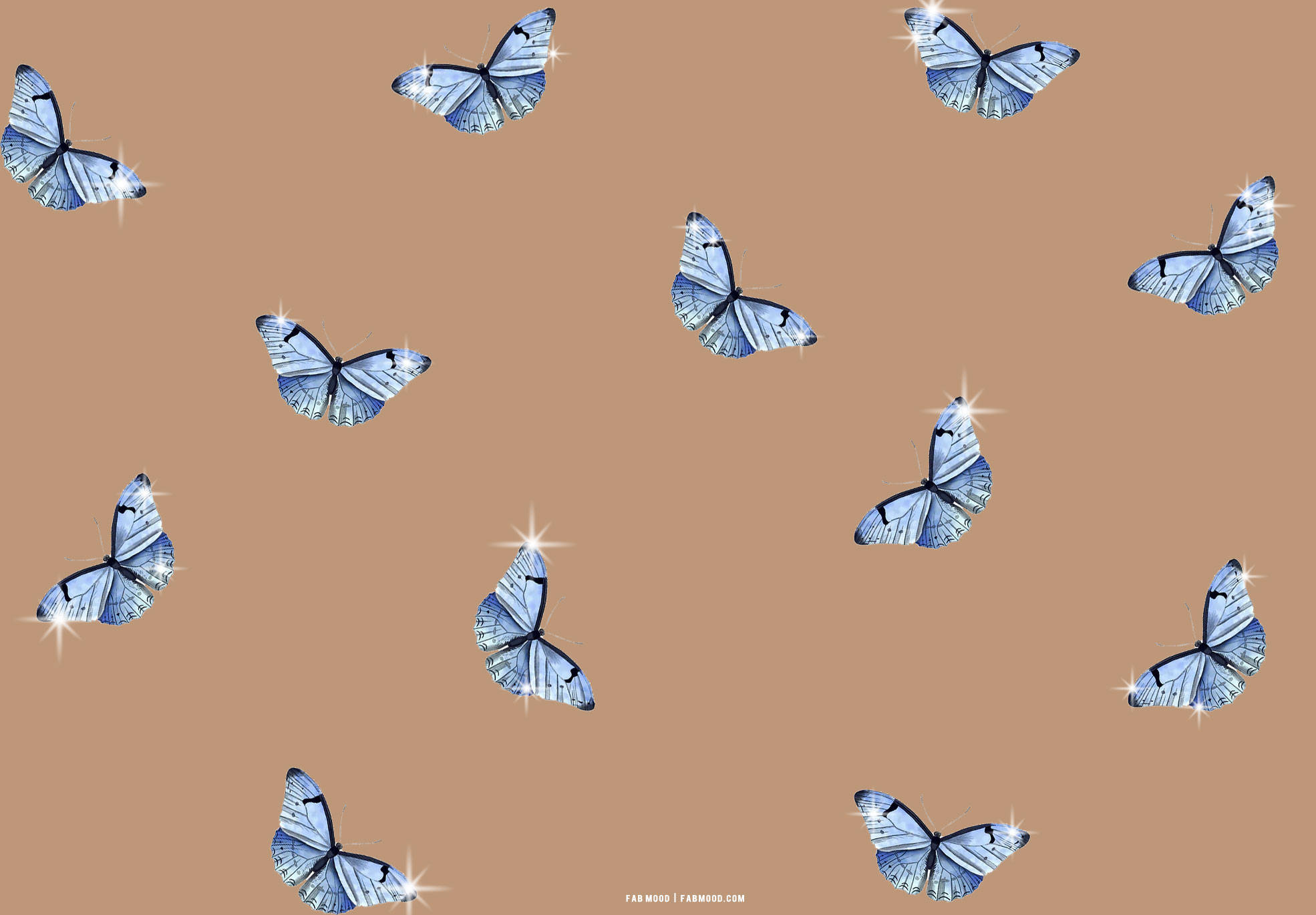 Sommerfugl æstetik med glitrende vinger Wallpapers