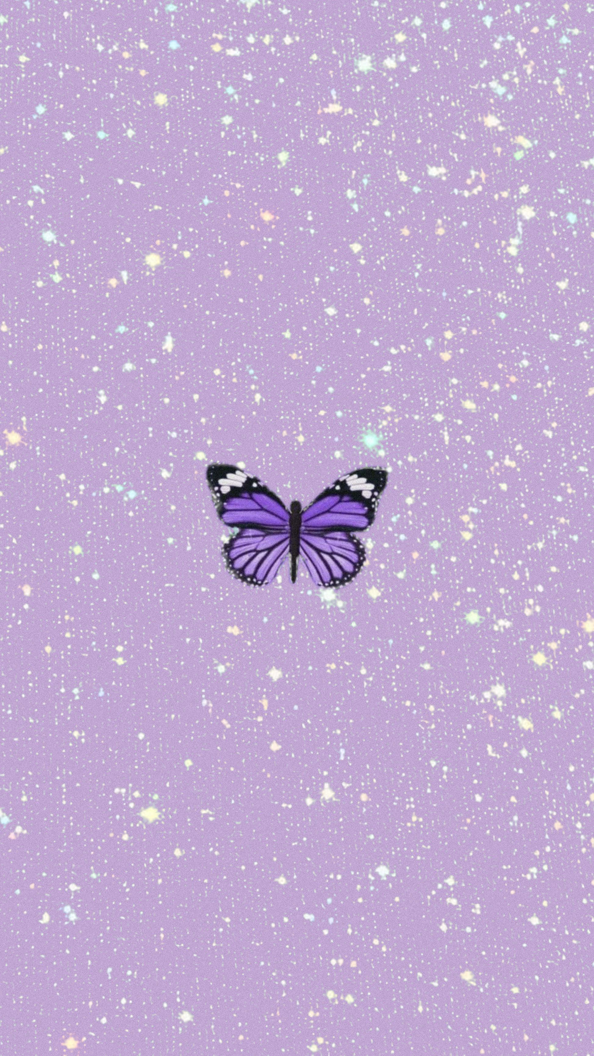 Sommerfugl Grafisk Kunst Lilla Pastel iPhone Wallpapers
