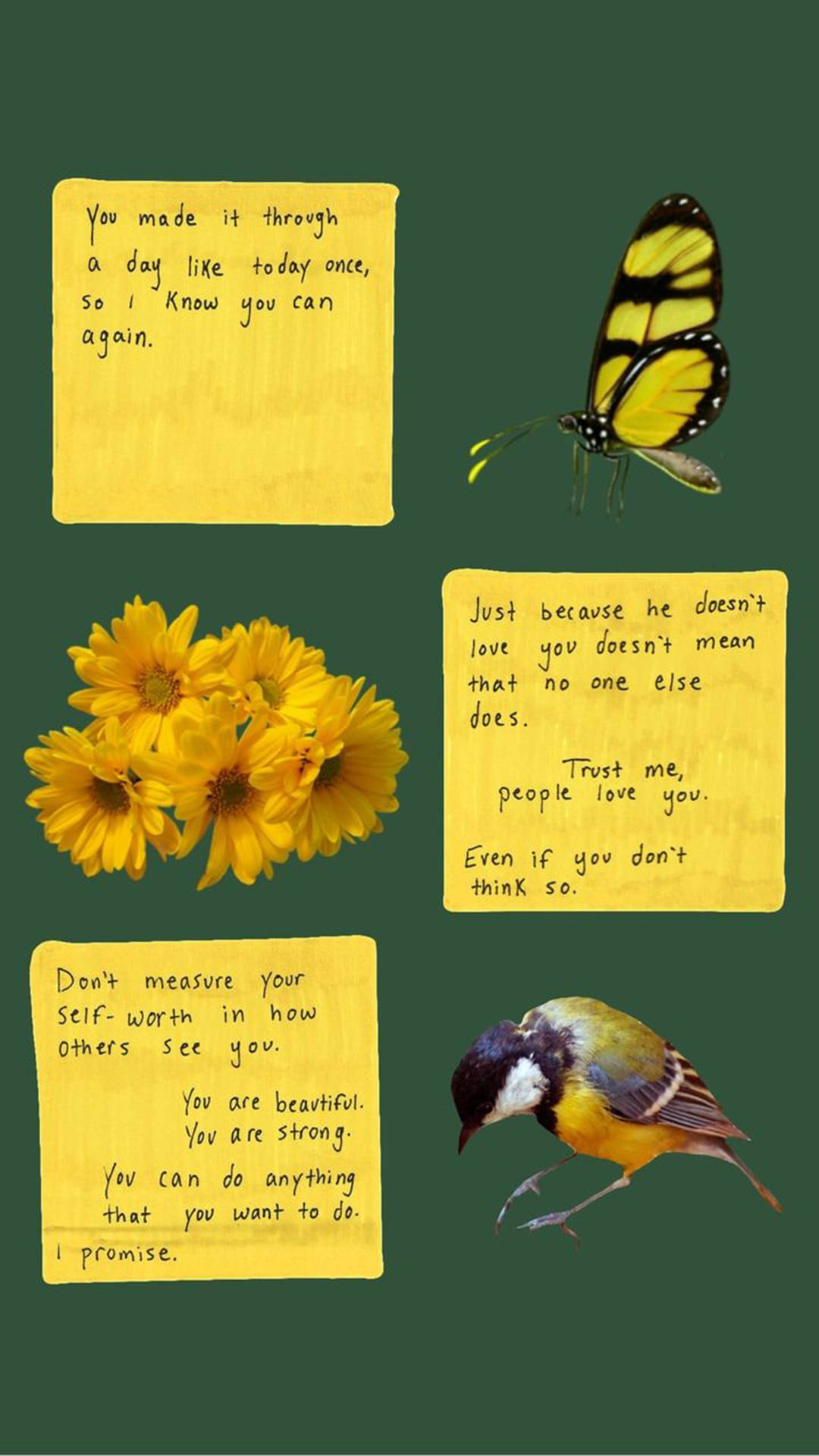 Sommerfugleæstetiske gule klistermærker Wallpapers